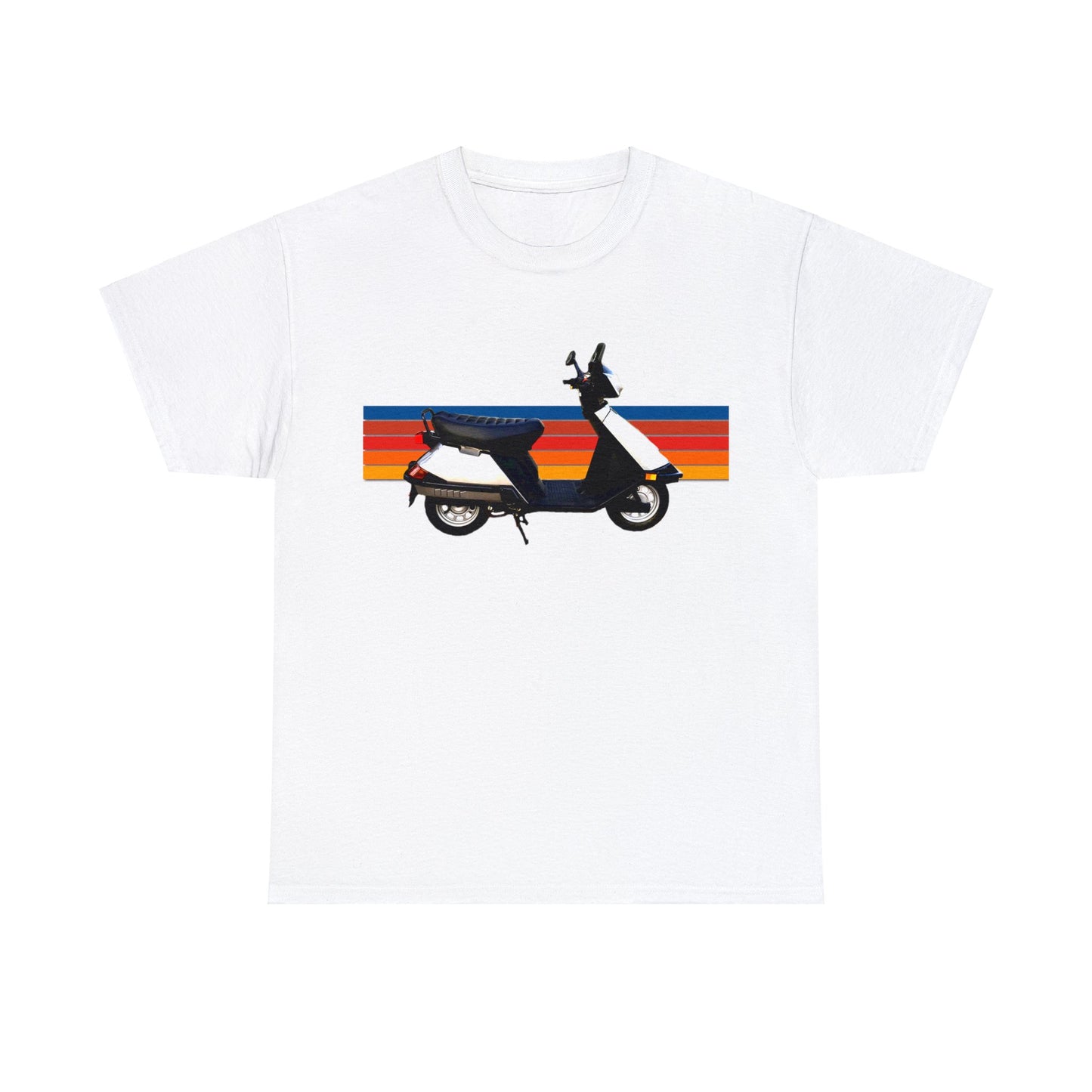 Vintage Elite Scooter, 1990s Scooter, White Scooter, White Moped Heavy Cotton Tee