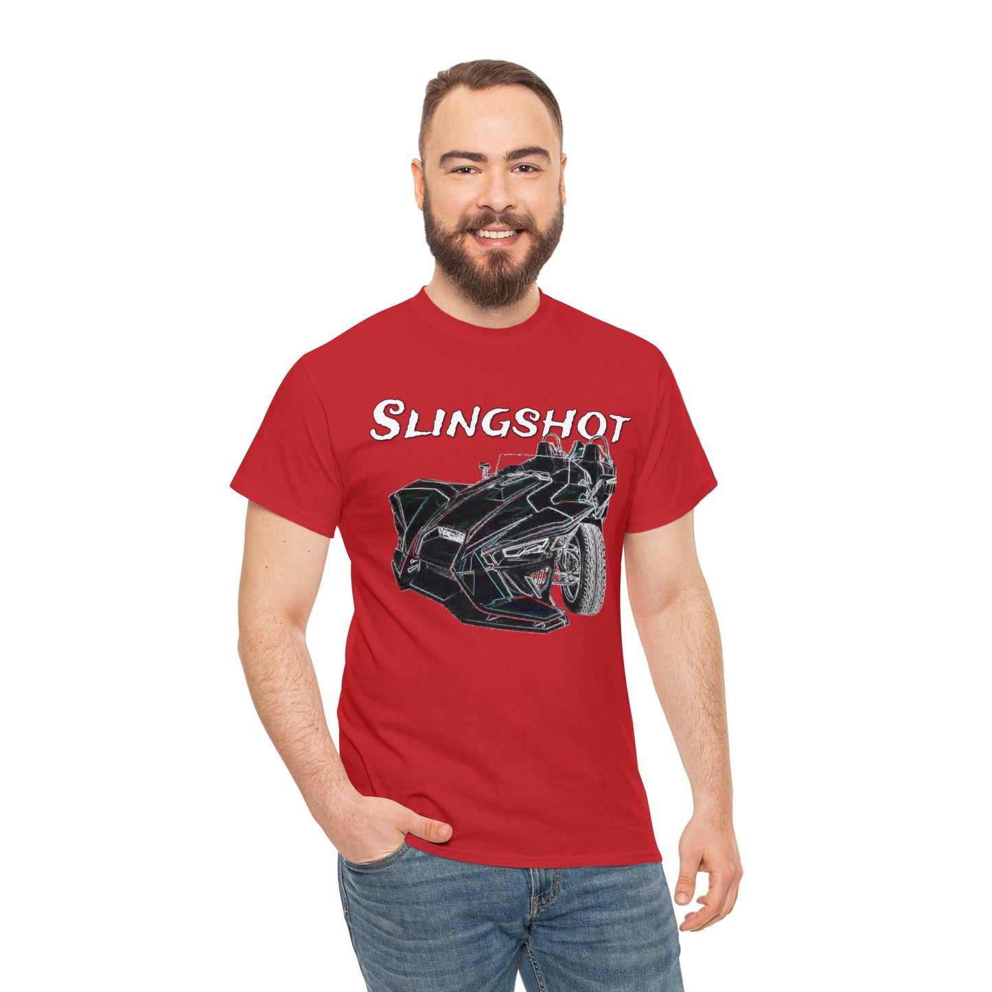 Sling Shot Three Wheel Car, Slingshot Convertible Heavy Cotton Tee