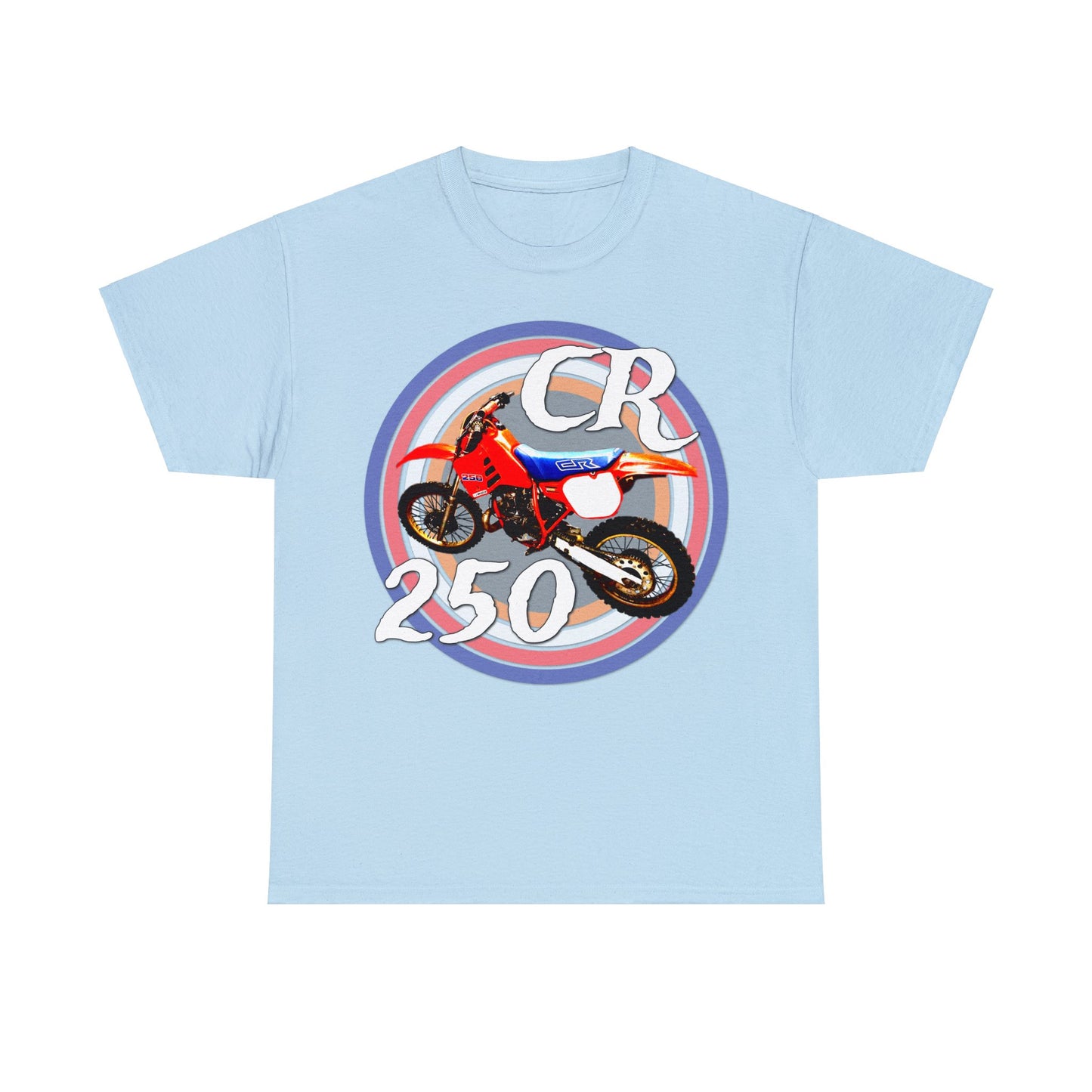 CR 250 R Vintage Retro Motorcross Motocross Motorcycle Dirt Bike Heavy Cotton Tee