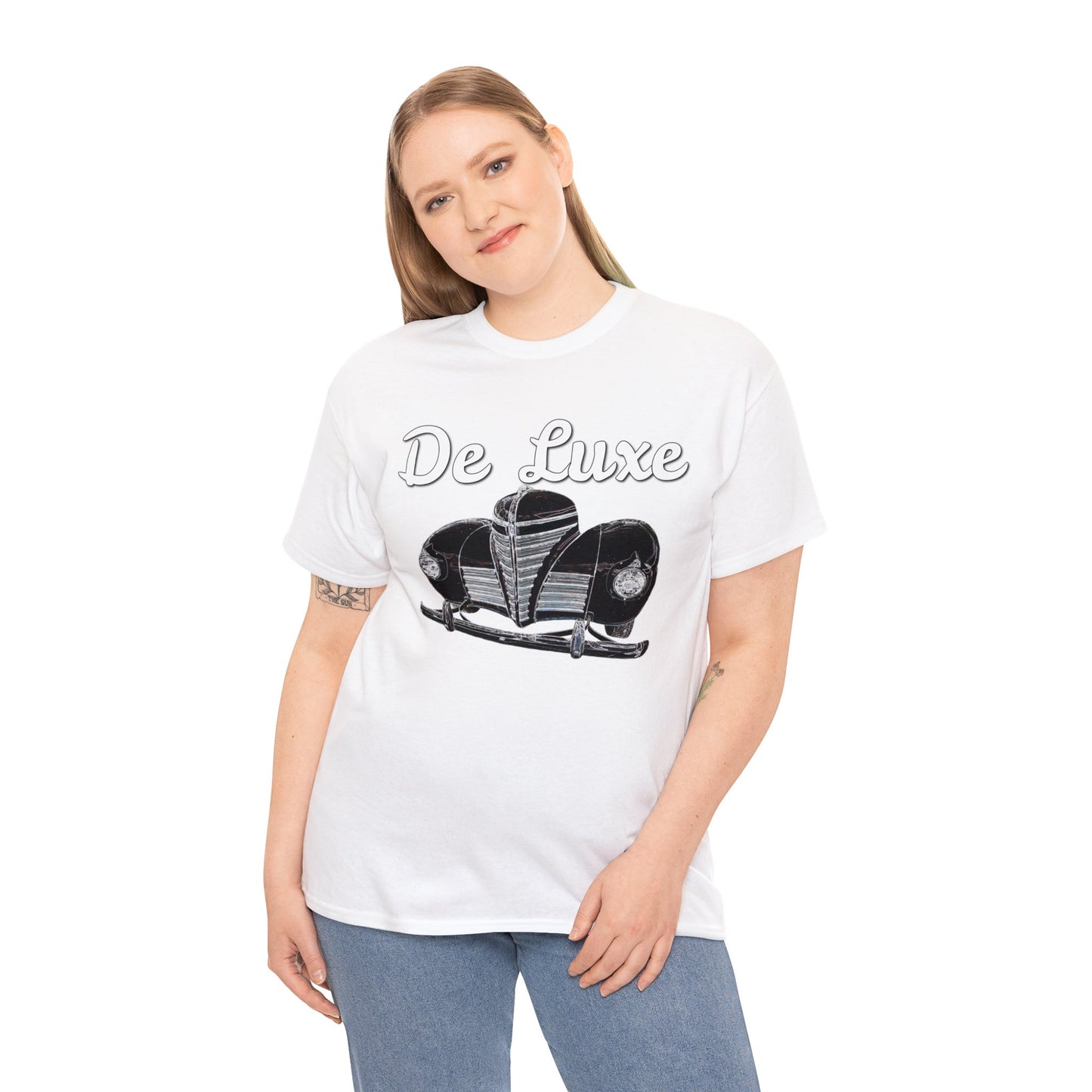 Plymouth Deluxe Business Coupe, Vintage Car, Retro American Automobile Heavy Cotton Tee