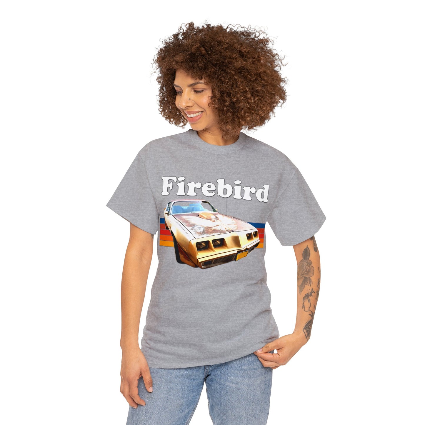 Vintage Firebird Car, Trans Am Car, Retro 1970s Car, Antique Fire Bird Heavy Cotton Tee