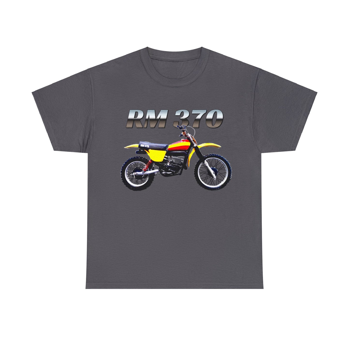 Vintage Dirt Bike Motocross Motorcycle Super Cross 1970s RM 370 Heavy Cotton Tee