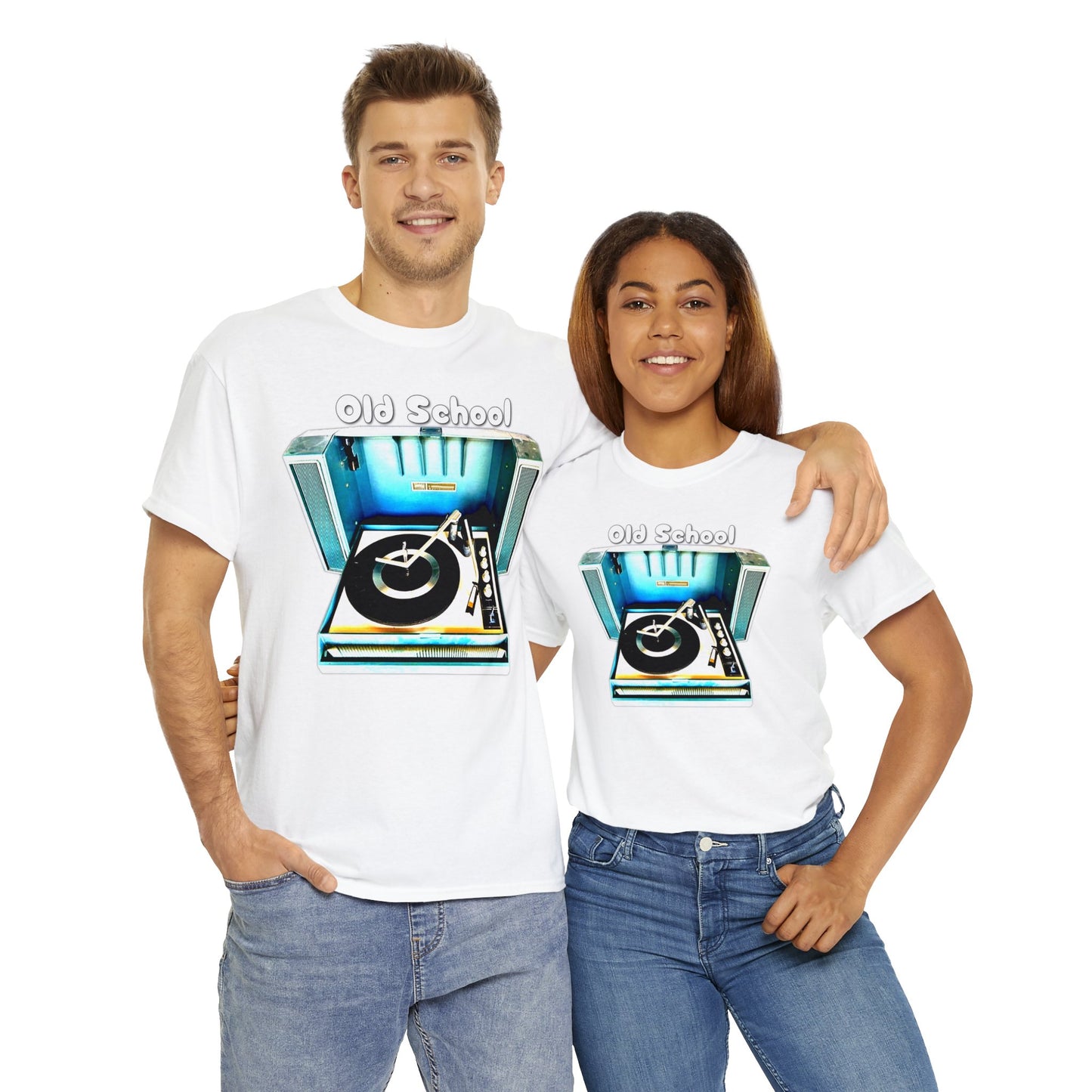 Vintage Record Player, Old School Stereo, Wildcat Portable Record Player Heavy Cotton Tee