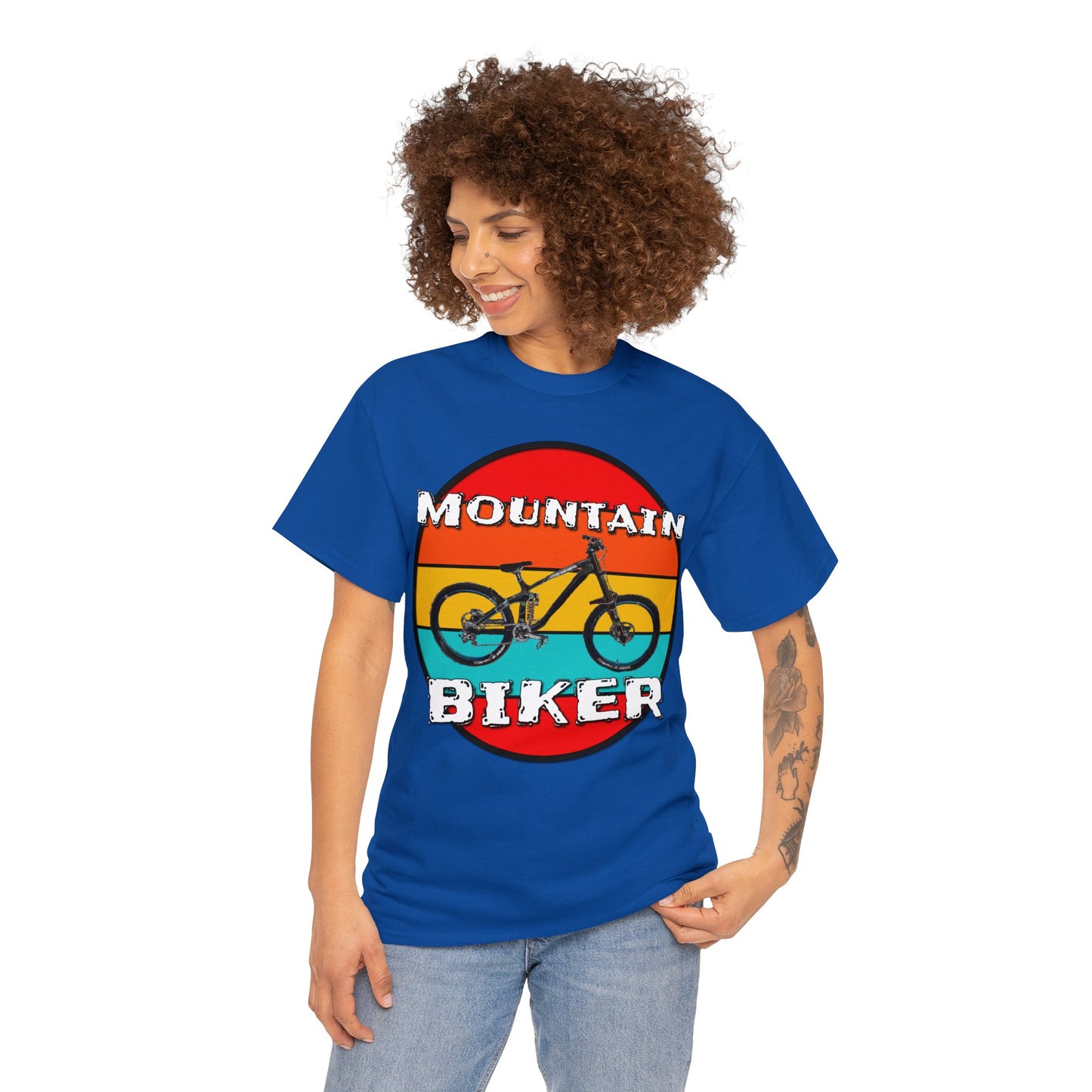 Mountain Bike, Mountain Biker, Full Suspension Moutain Bike Heavy Cotton Tee