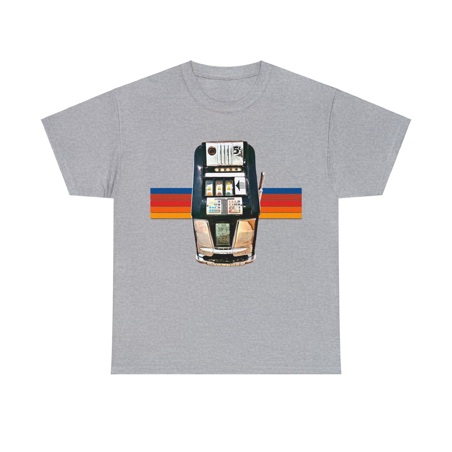 Vintage Slot Machine, Retro Slot Game Machine, Antique Casino Machine Heavy Cotton Tee
