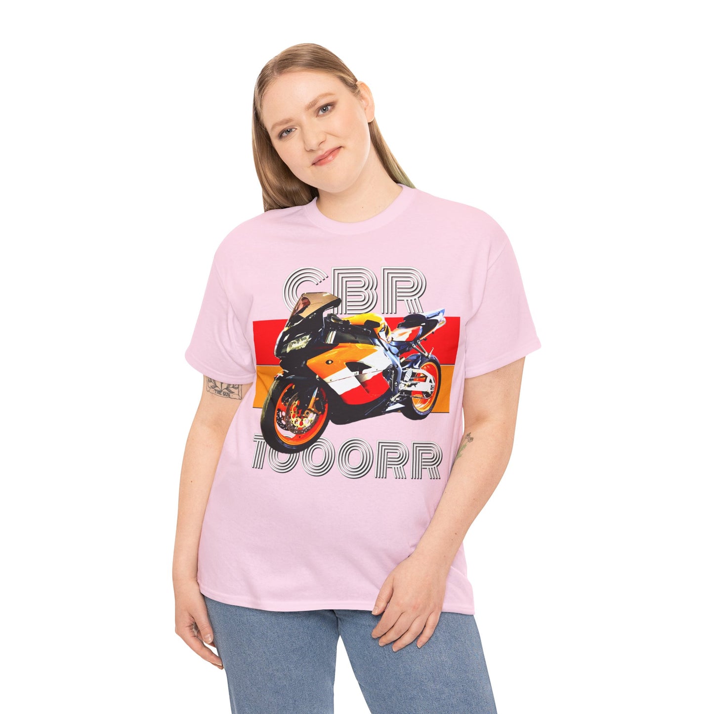 CBR 1000RR Motorcycle, Vintage Street Bike, Street Motorcycle, Sport Bike Heavy Cotton Tee