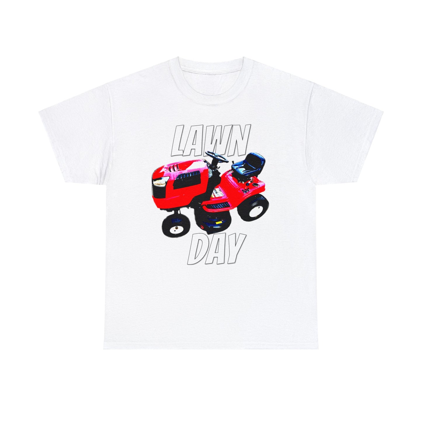 Vintage Riding Lawn Mower, Lawn Mowing Tractor, Ride On Mower Heavy Cotton Tee