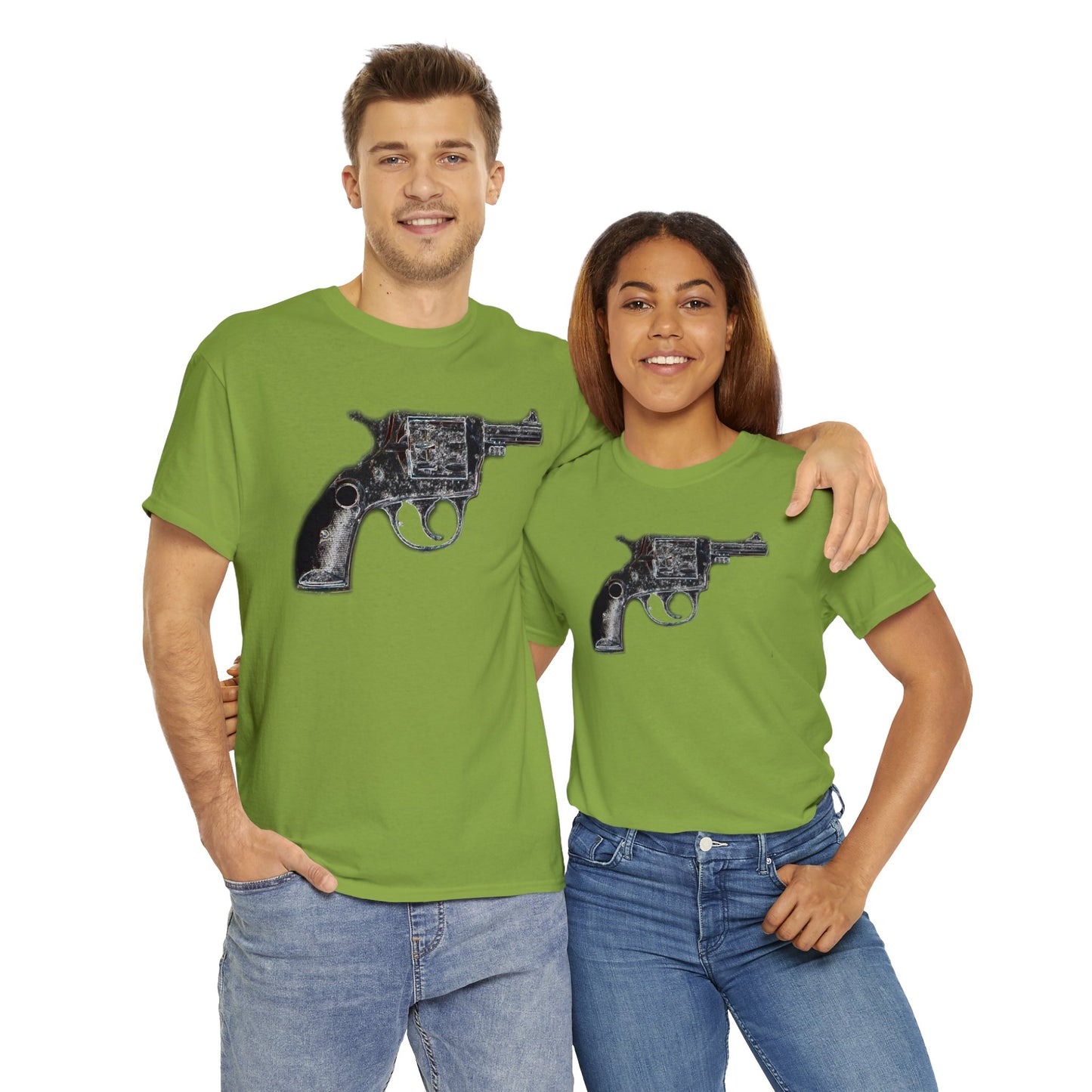Vintage Pistol Revolver 22 Caliber Heavy Cotton Tee