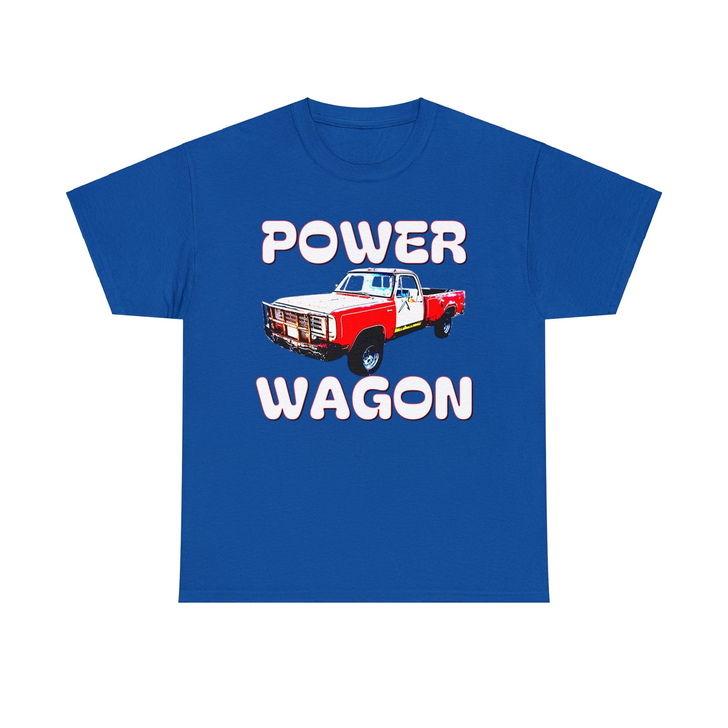 Power Wagon Pickup Truck, Vintage Pick Up Truck, Retro Truck Heavy Cotton Tee