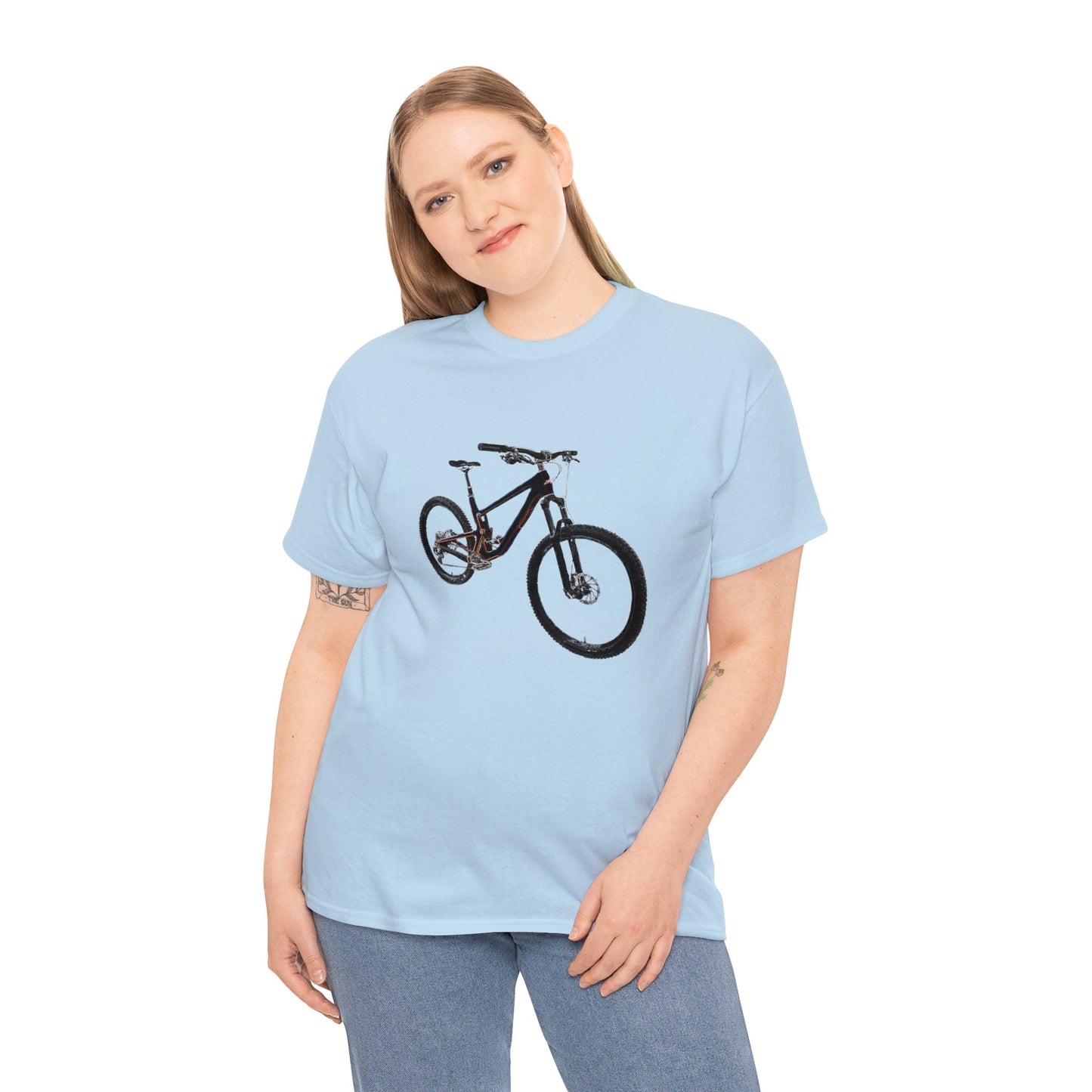 Mountain Bike, Mountain Biker, Full Suspension Mountain Bike, MTB Heavy Cotton Tee
