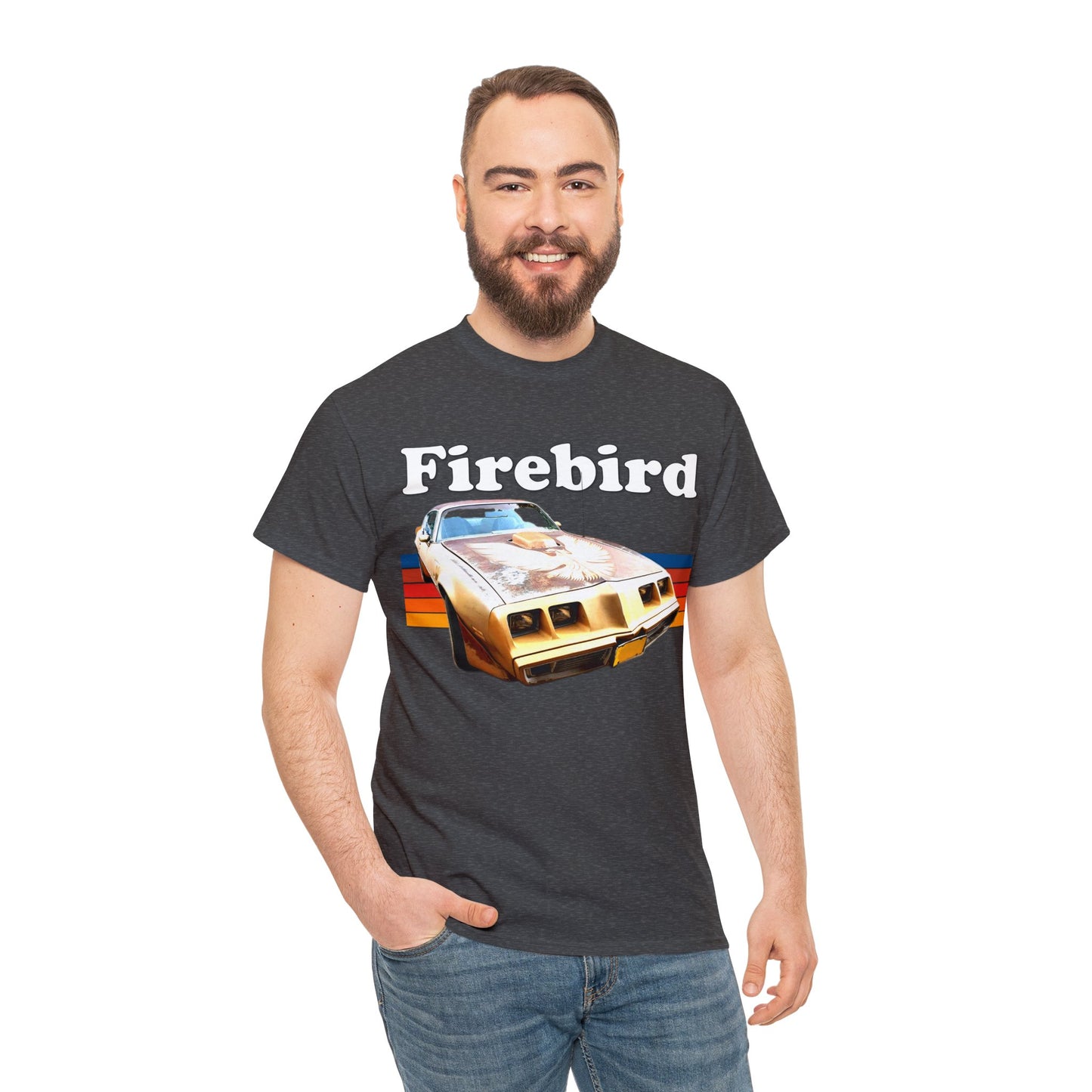 Vintage Firebird Car, Trans Am Car, Retro 1970s Car, Antique Fire Bird Heavy Cotton Tee