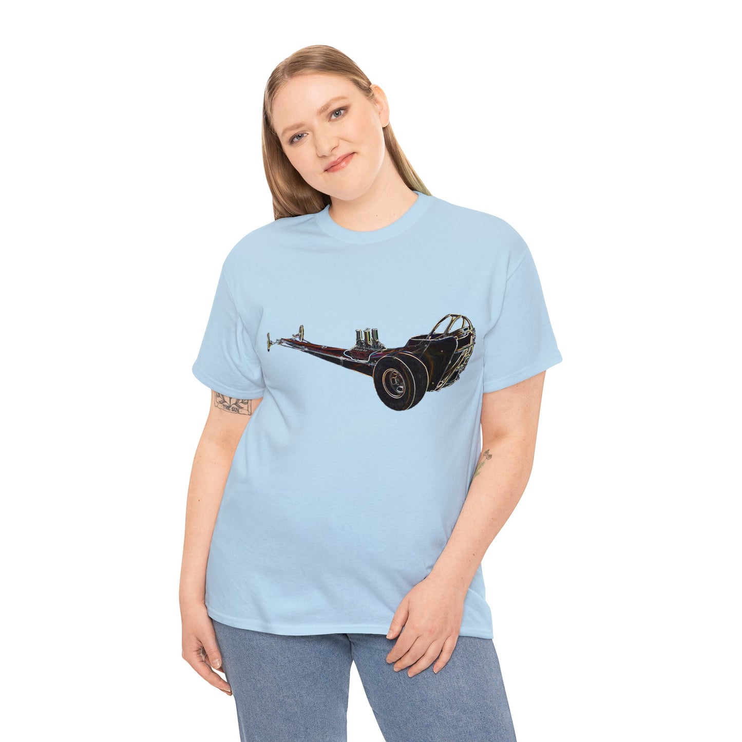 Vintage Drag, Retro Drag, Dragster, Vintage Dragster, Race Car Heavy Cotton Tee