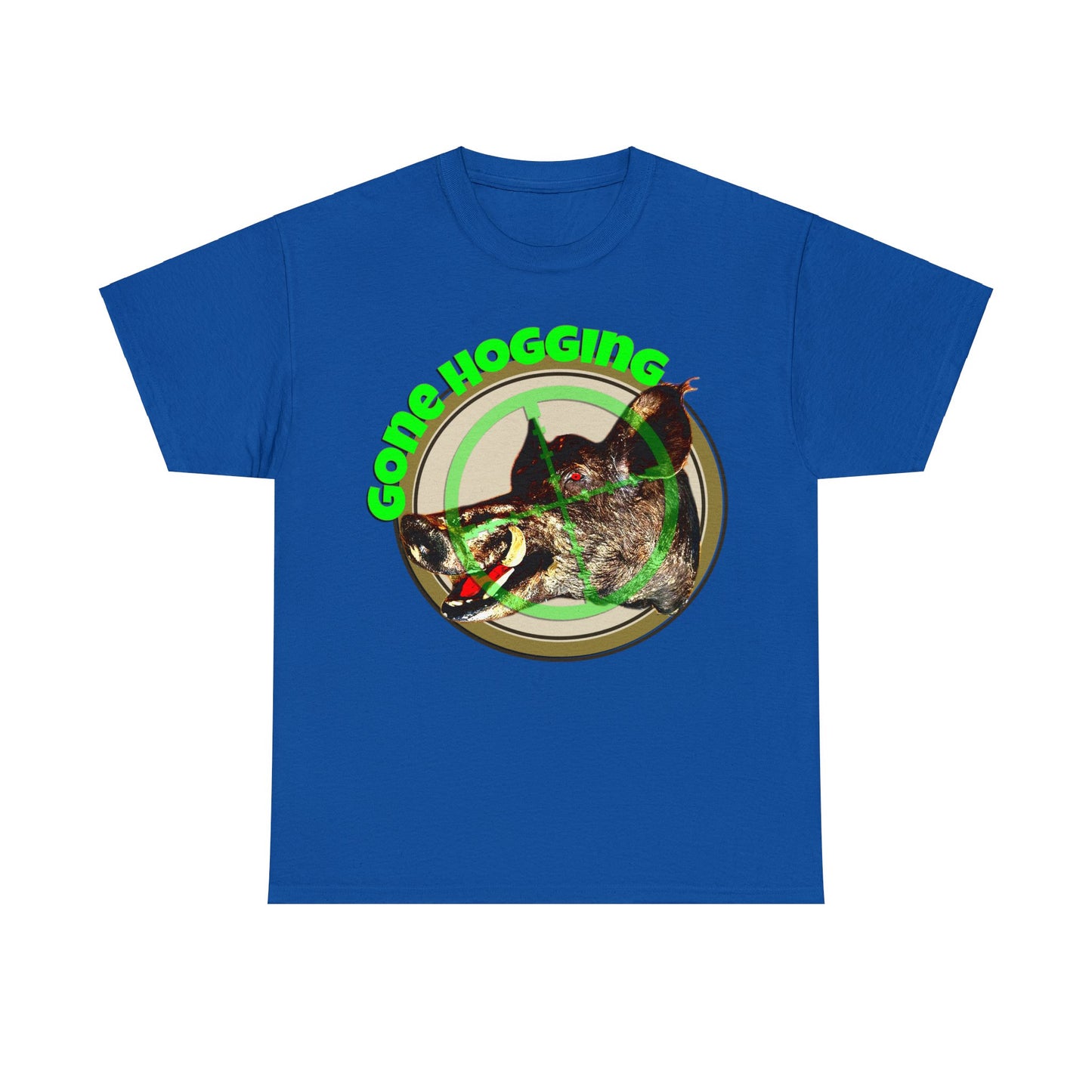Wild Hog Hunter, Wild Hog, Hog Wild, Hog Boar Hunting Heavy Cotton Tee