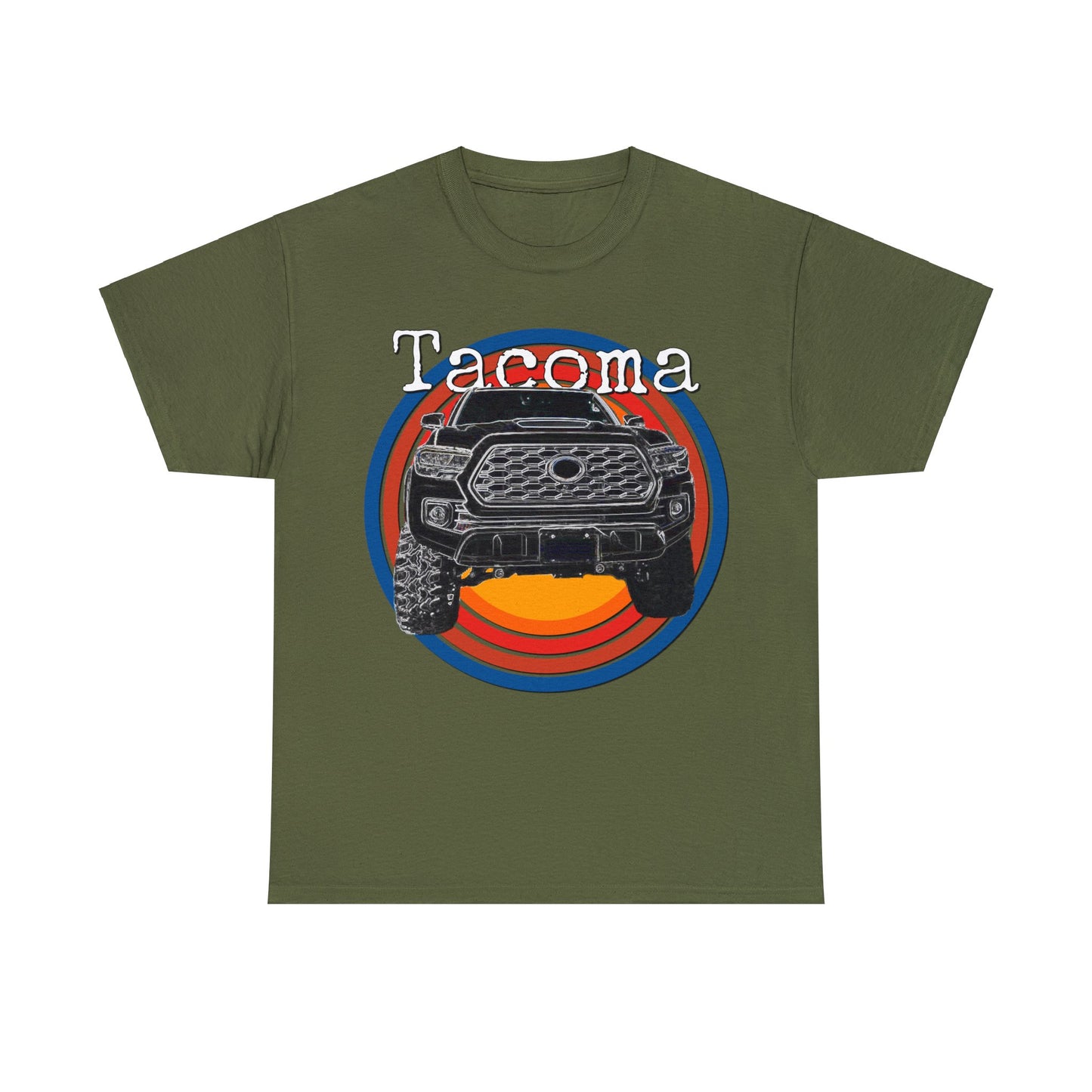 Tacoma 4x4 Pick Up Truck, Off Road Pickup Truck Heavy Cotton Tee