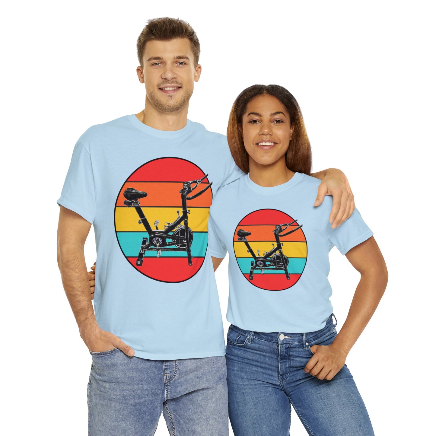 Spin Bike, Spin Class, Spinning, Stationary Bike, Indoor Cycling Heavy Cotton Tee