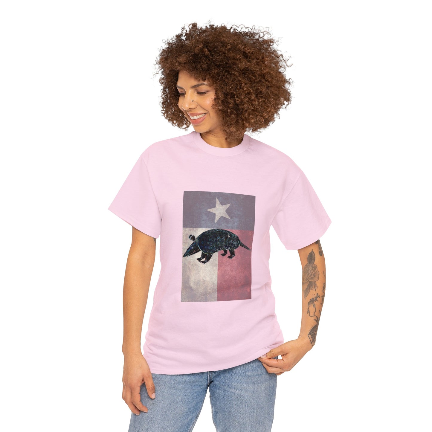 Vintage Texas Flag Armadillo Heavy Cotton Tee