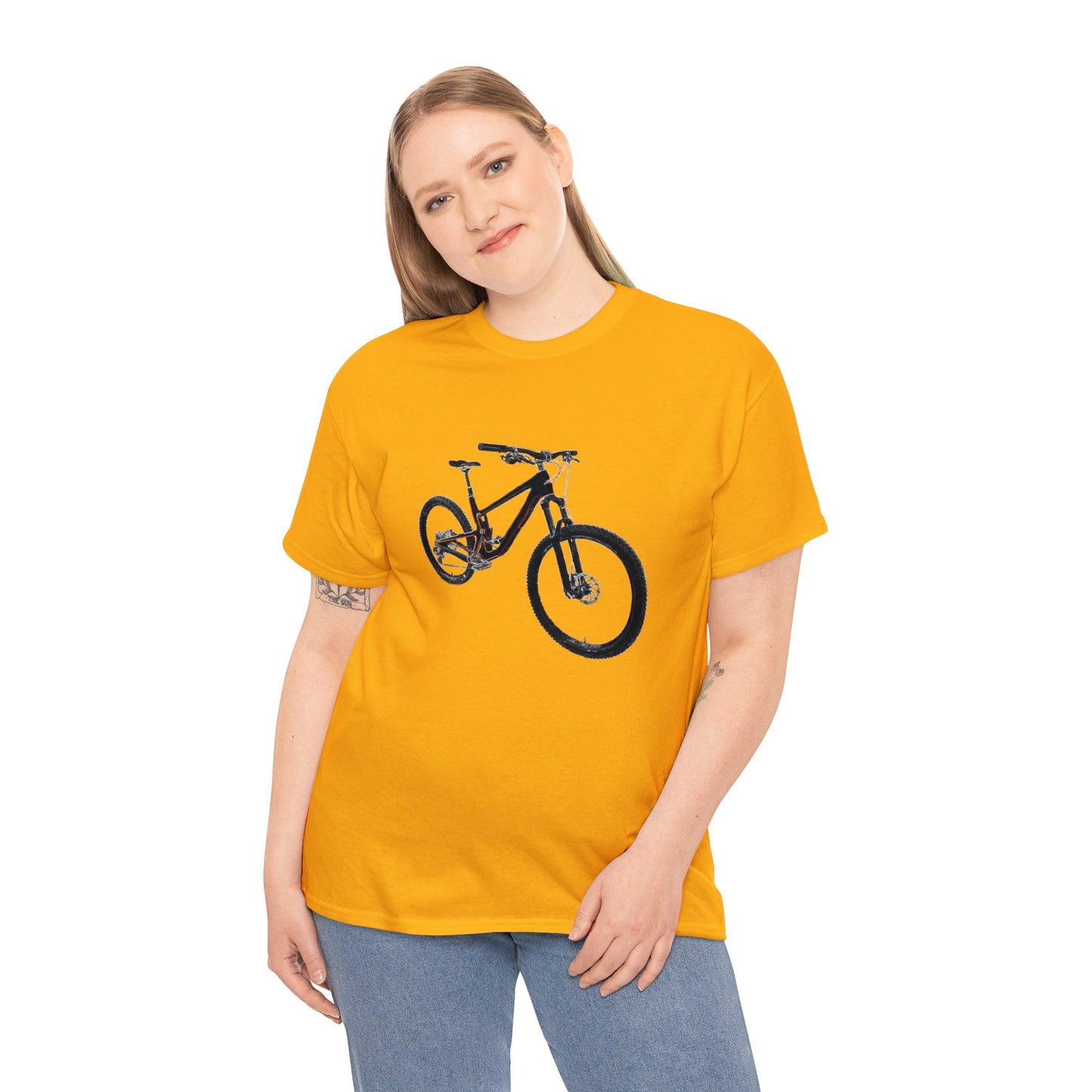 Mountain Bike, Mountain Biker, Full Suspension Mountain Bike, MTB Heavy Cotton Tee