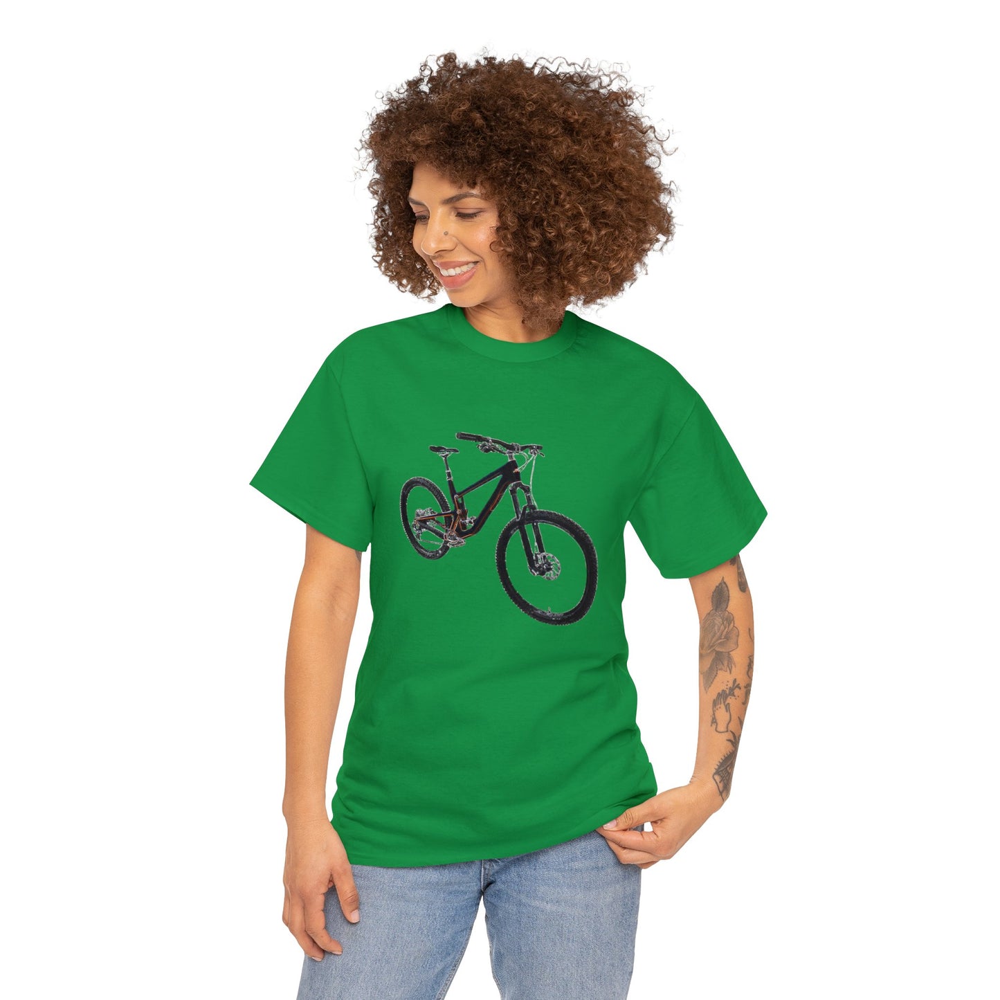 Mountain Bike, Mountain Biker, Full Suspension Mountain Bike, MTB Heavy Cotton Tee