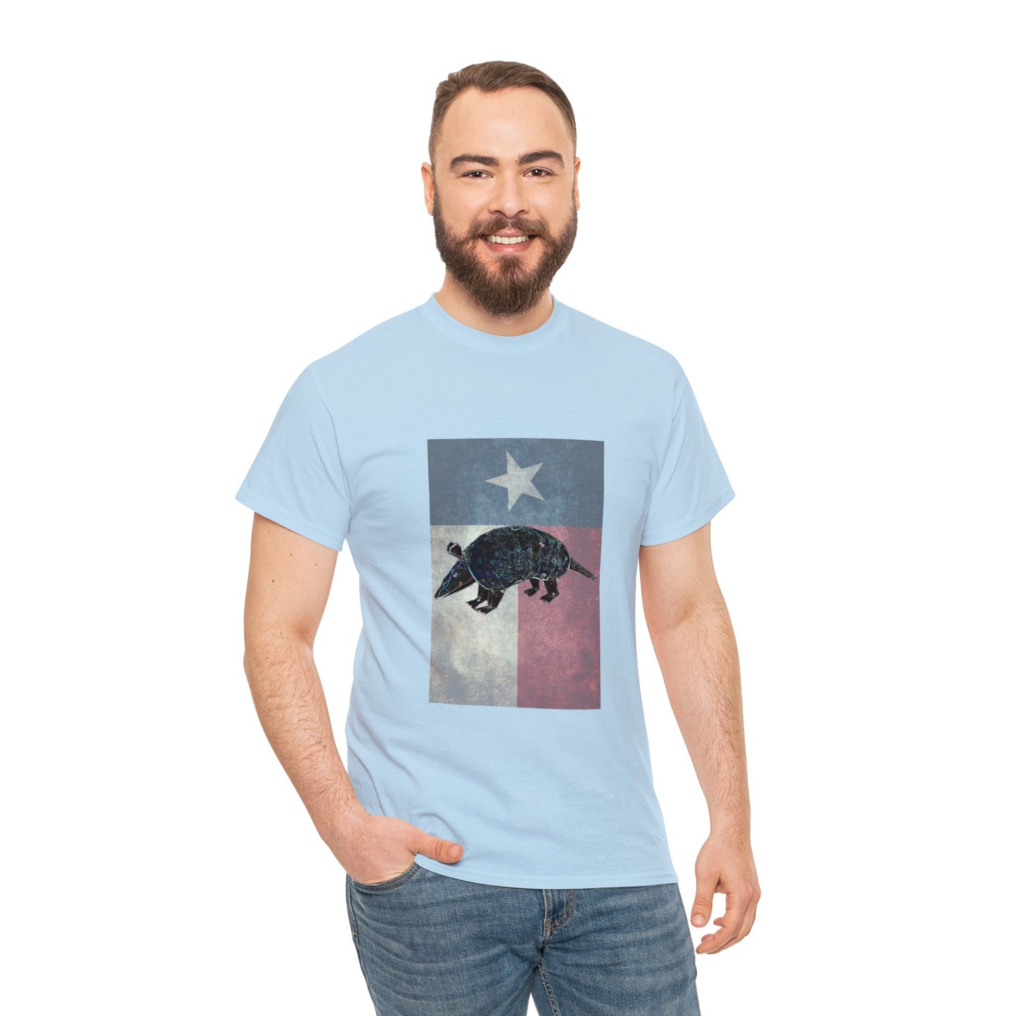 Vintage Texas Flag Armadillo Heavy Cotton Tee