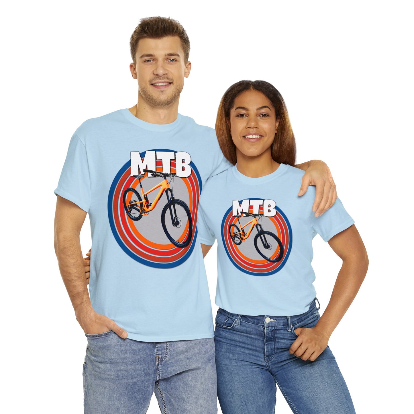 Mountain Bike, Mountain Biker, Full Suspension Mountain Bike, MTB Heavy Cotton Tee