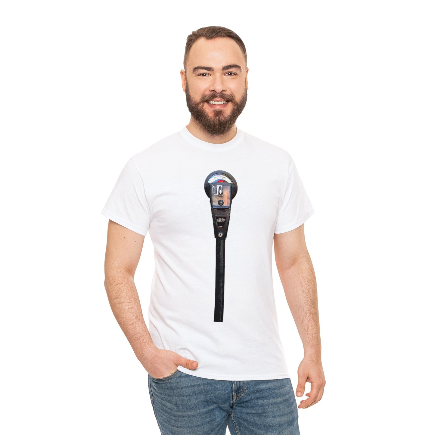 Parking Meter, Vintage Parking Spot Meter, Coin Operated Parking Meter Timer Heavy Cotton Tee