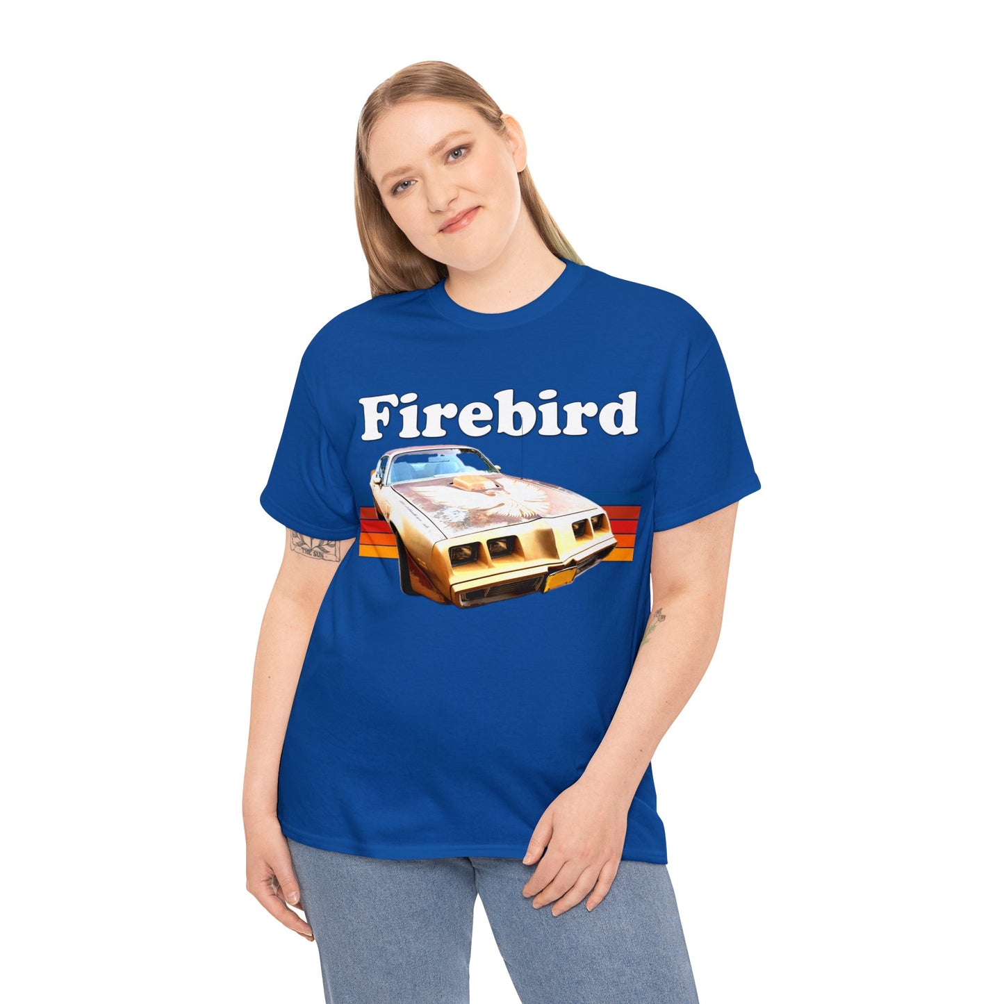 Vintage Firebird Car, Trans Am Car, Retro 1970s Car, Antique Fire Bird Heavy Cotton Tee