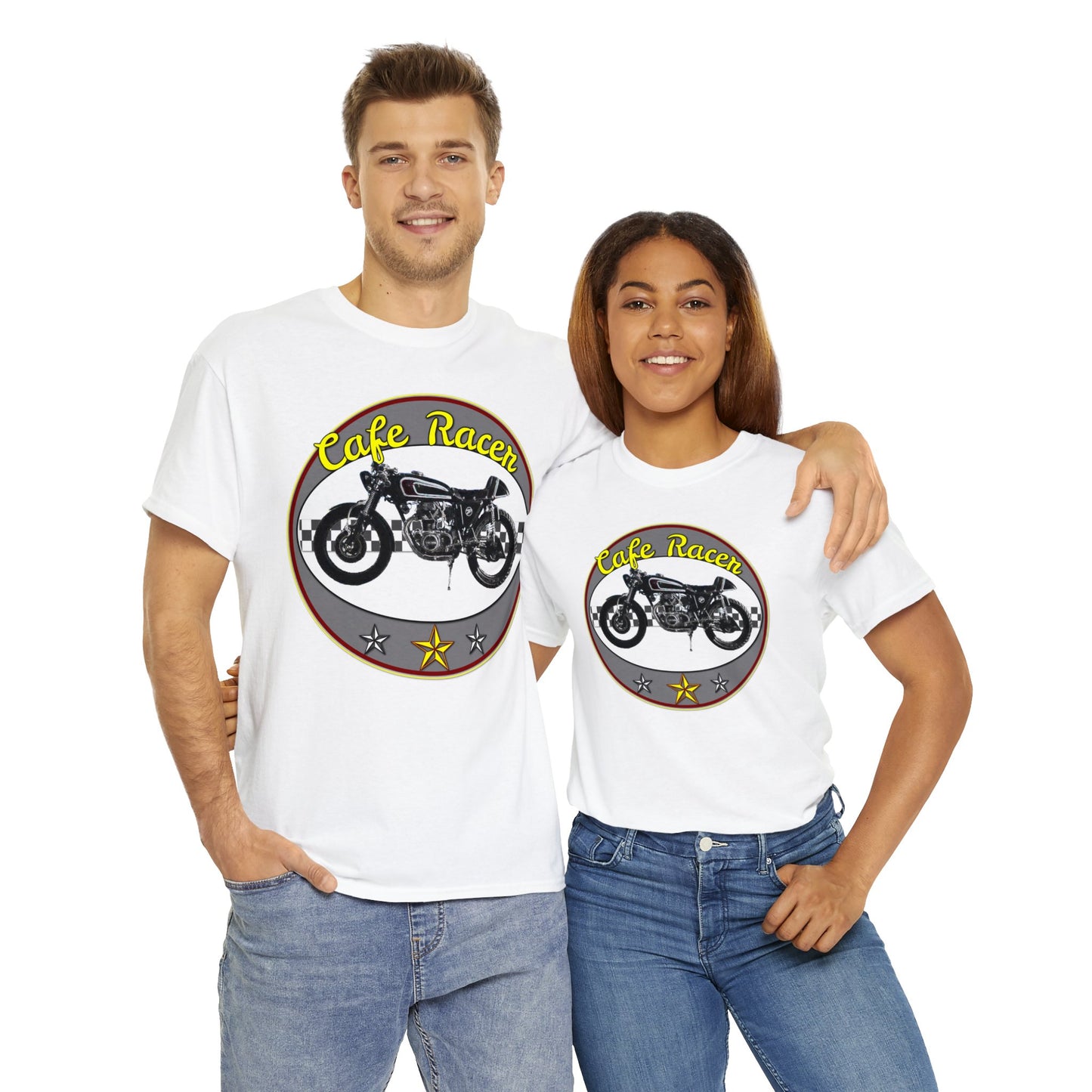 Cafe Racer Motorcycle, Street Bike, Street Motorcycle Heavy Cotton Tee