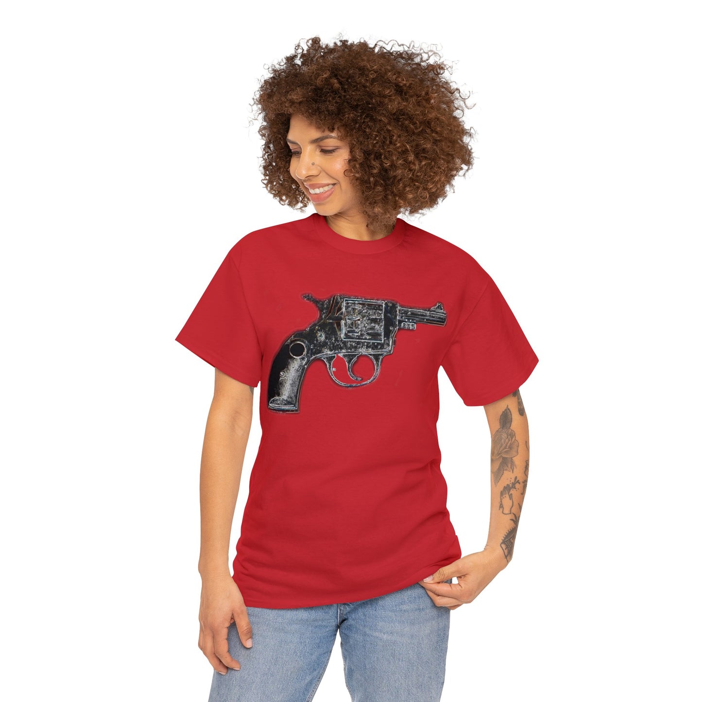 Vintage Pistol Revolver 22 Caliber Heavy Cotton Tee