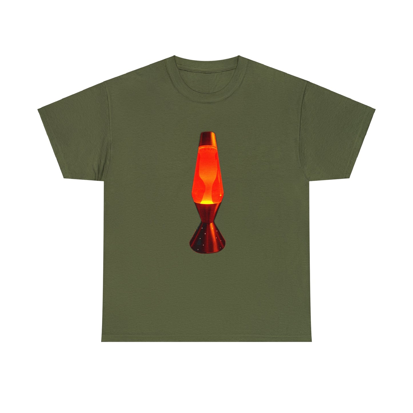 Orange Lava Lamp, Retro Lava Lamp, 1970s lighting Heavy Cotton Tee