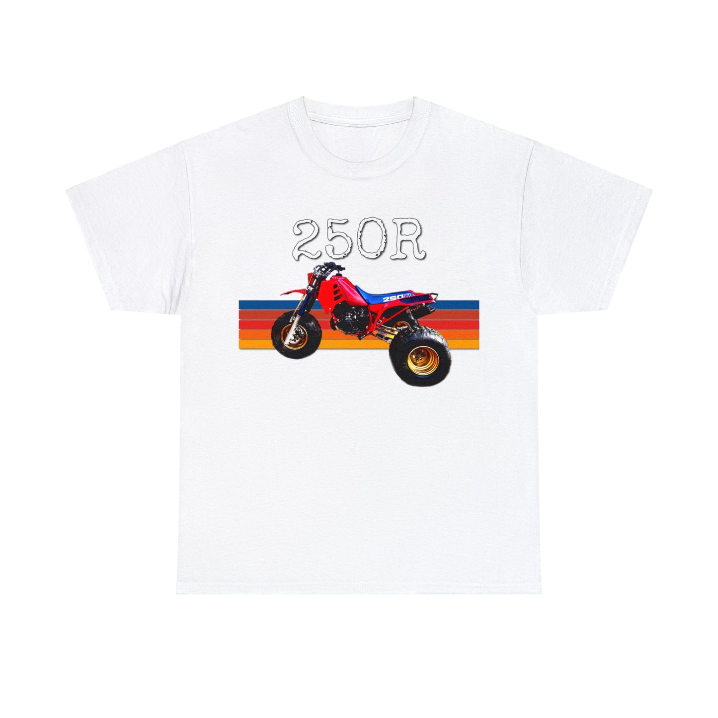 250R Three Wheeler, Retro Three Wheeler, 2 Stroke 3 Wheeler, ATV, ATC Heavy Cotton Tee