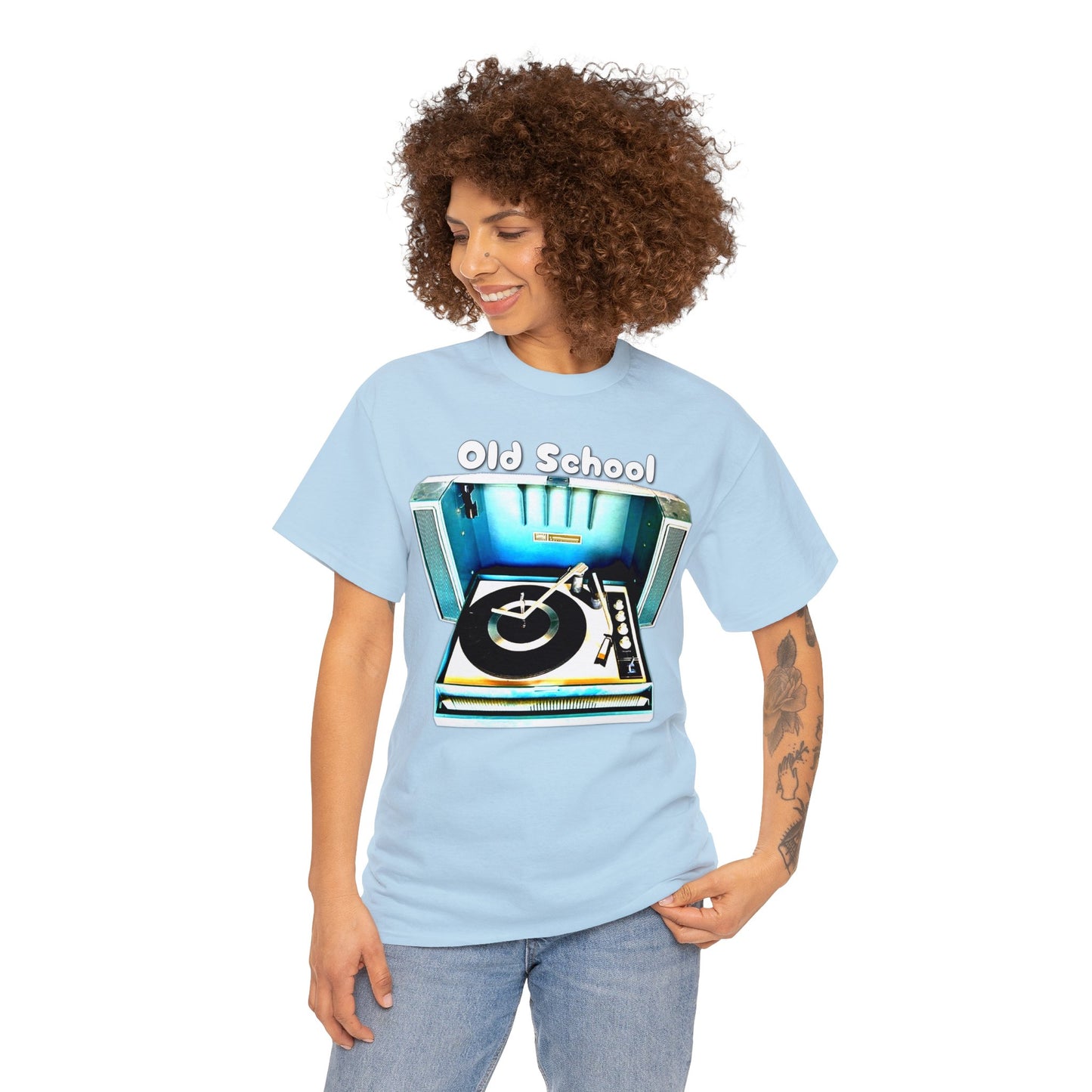 Vintage Record Player, Old School Stereo, Wildcat Portable Record Player Heavy Cotton Tee