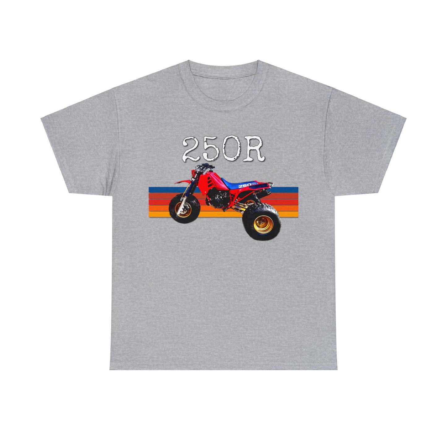 250R Three Wheeler, Retro Three Wheeler, 2 Stroke 3 Wheeler, ATV, ATC Heavy Cotton Tee