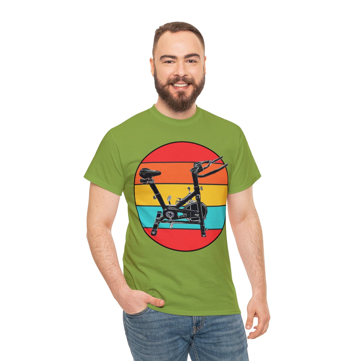 Spin Bike, Spin Class, Spinning, Stationary Bike, Indoor Cycling Heavy Cotton Tee