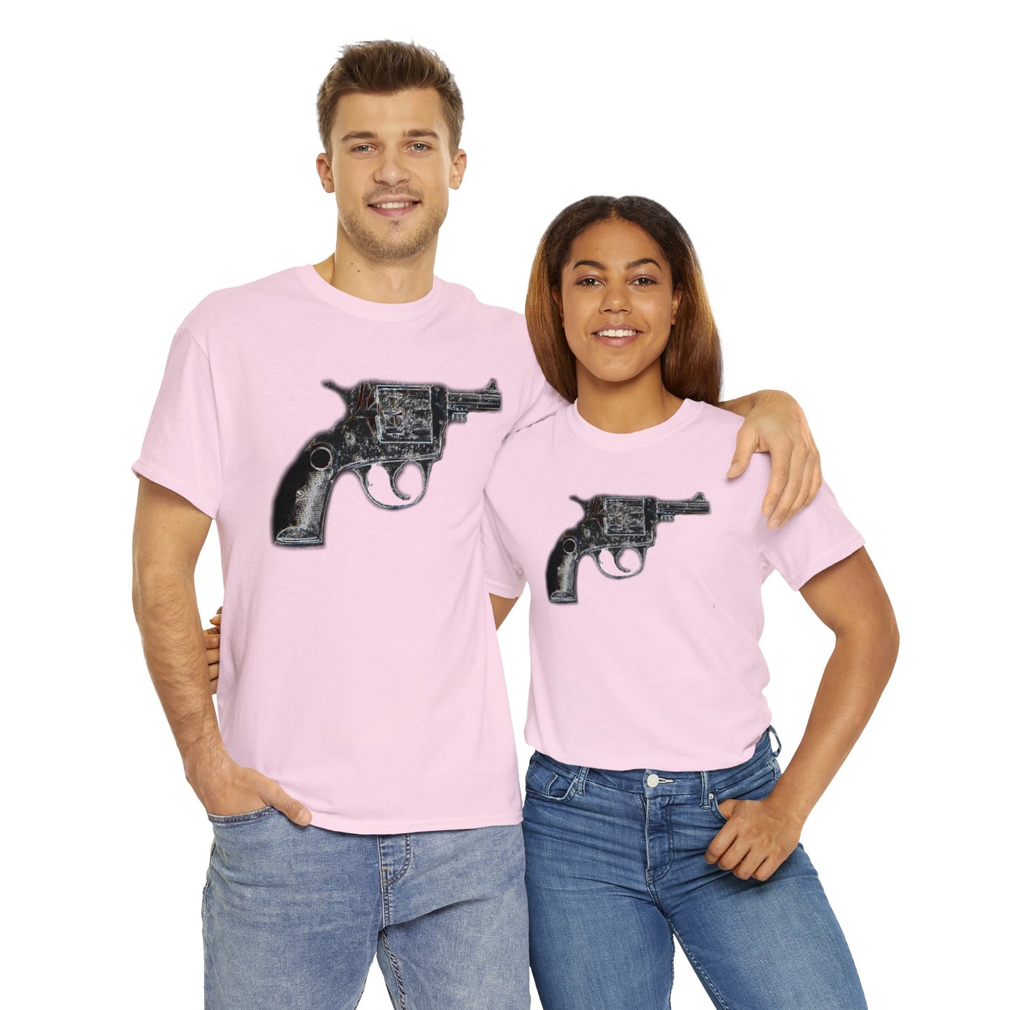 Vintage Pistol Revolver 22 Caliber Heavy Cotton Tee