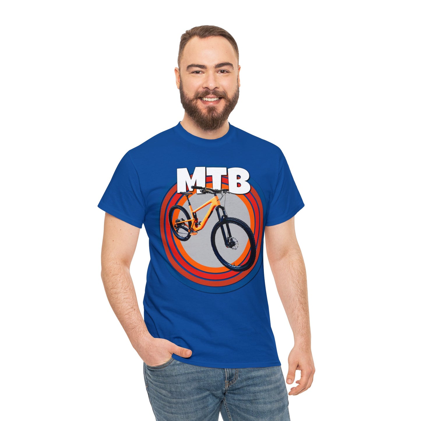 Mountain Bike, Mountain Biker, Full Suspension Mountain Bike, MTB Heavy Cotton Tee