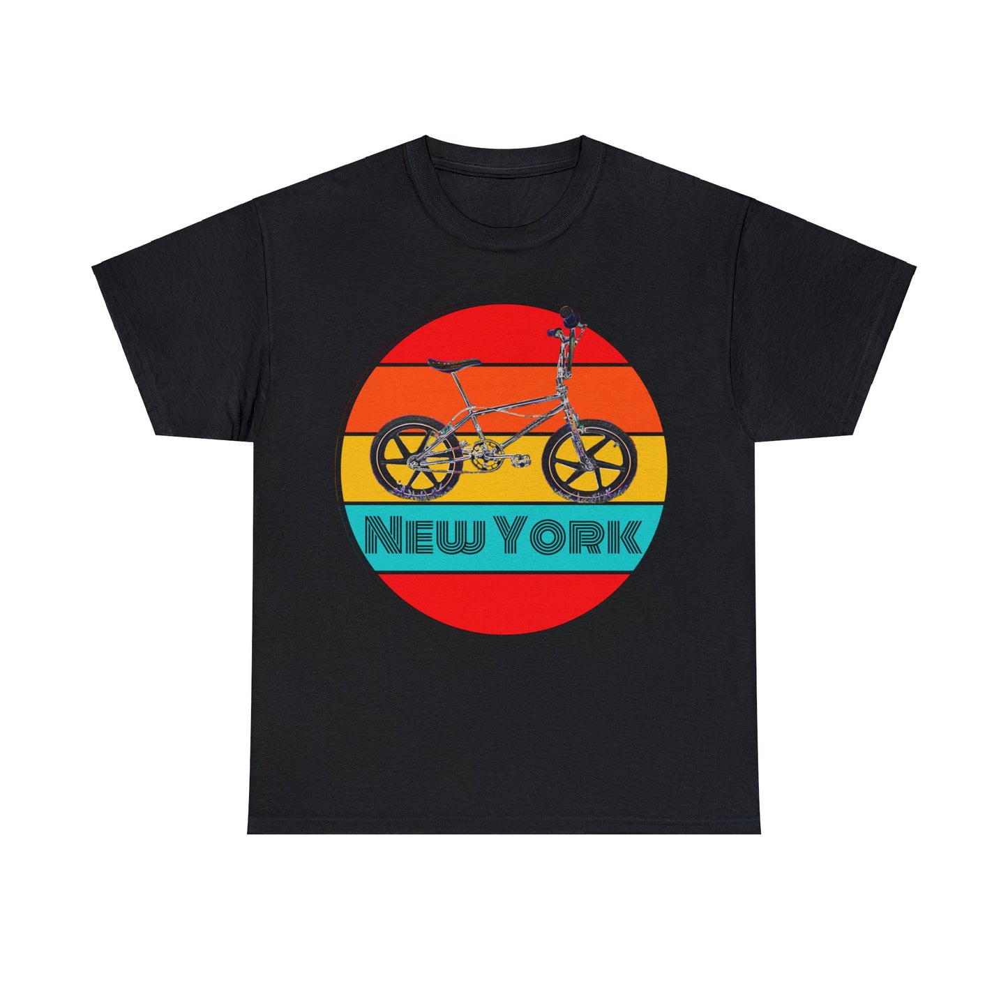New York City BMX Bike, Cool Old School BMX Bicycle, Dirt Bike Vintage Retro Heavy Cotton Tee