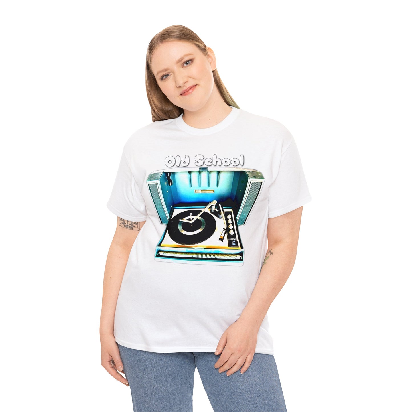 Vintage Record Player, Old School Stereo, Wildcat Portable Record Player Heavy Cotton Tee