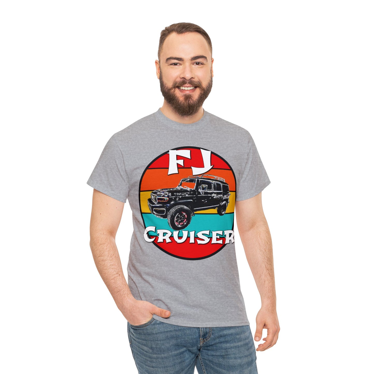 FJ Cruiser 4x4 Off Road Truck Vintage Retro Heavy Cotton Tee