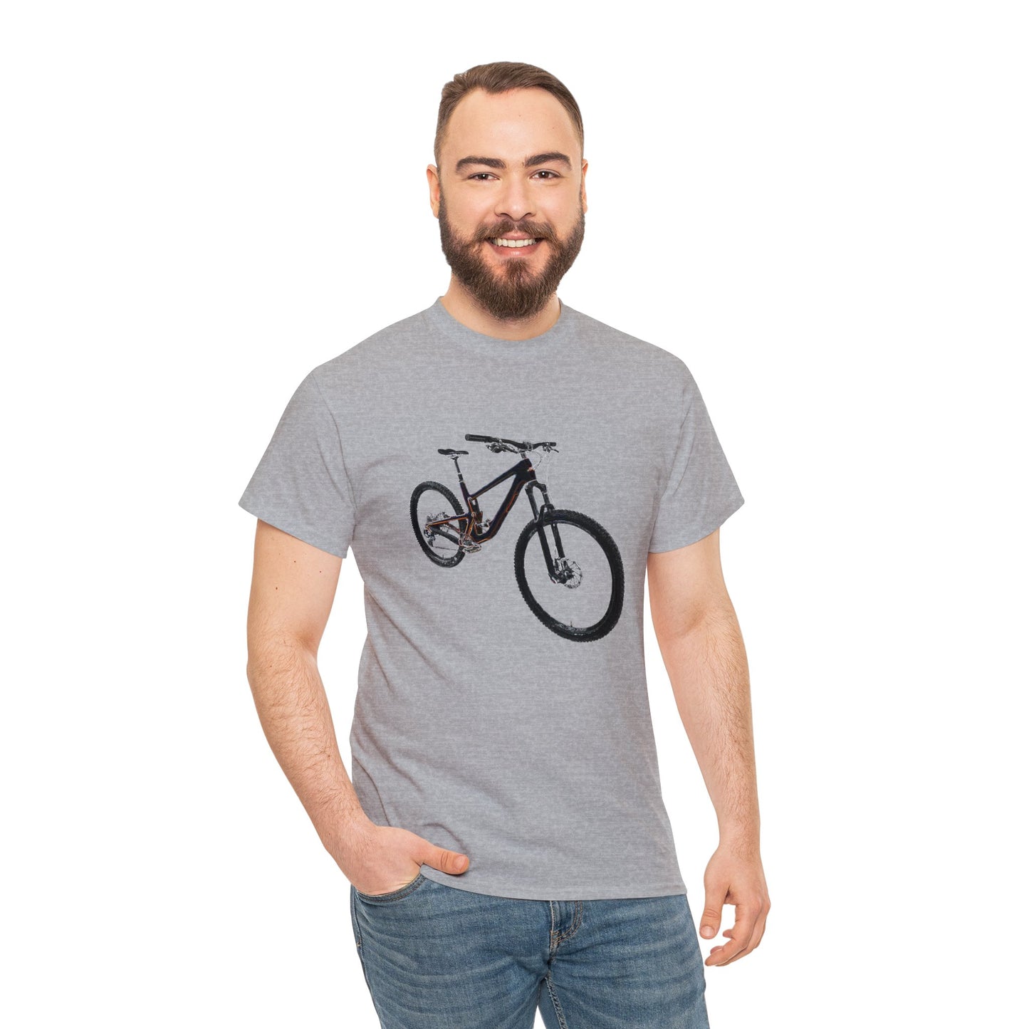 Mountain Bike, Mountain Biker, Full Suspension Mountain Bike, MTB Heavy Cotton Tee