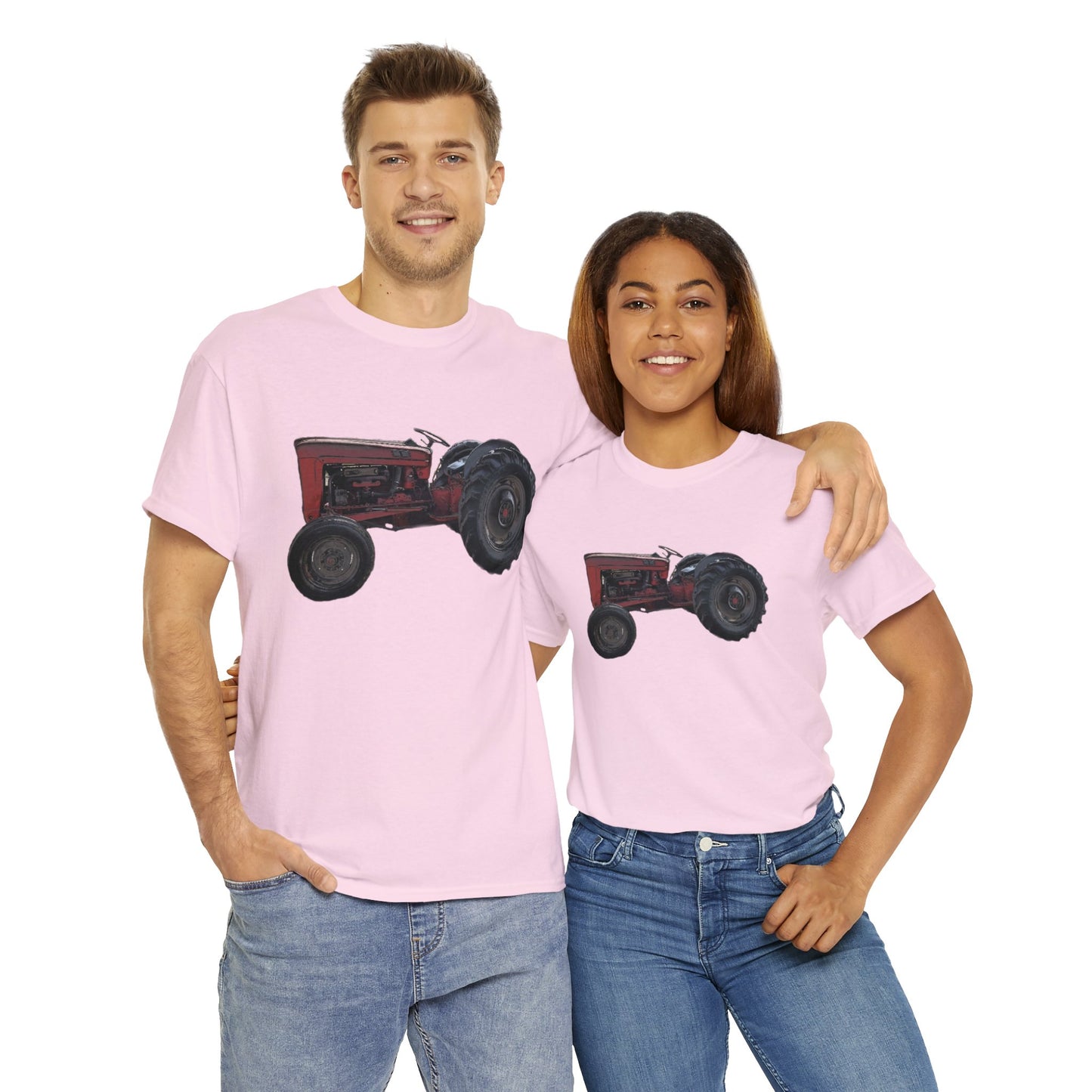 Vintage Retro Farm Tractor Heavy Cotton Tee