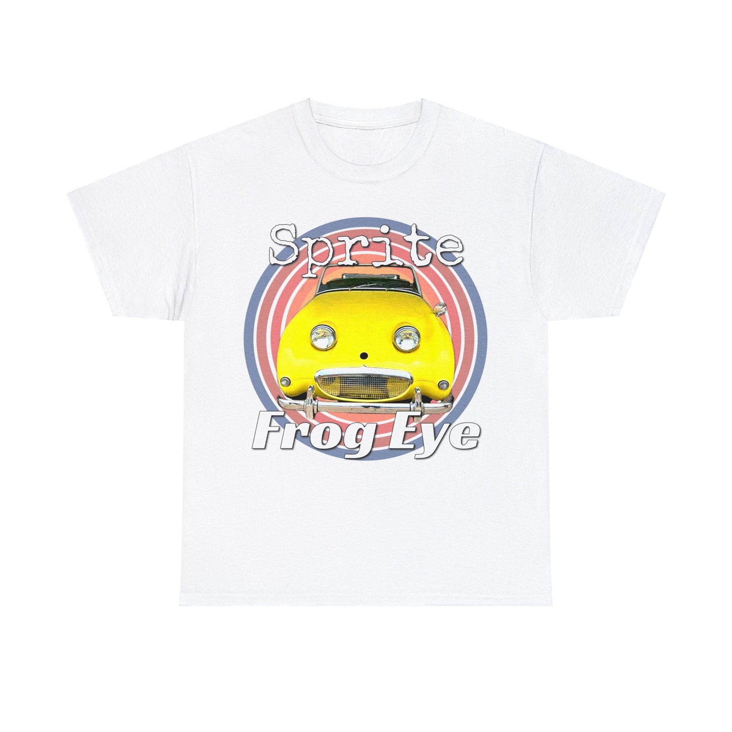 Vintage Retro Sprite Frog Eye Convertible Car Heavy Cotton Tee