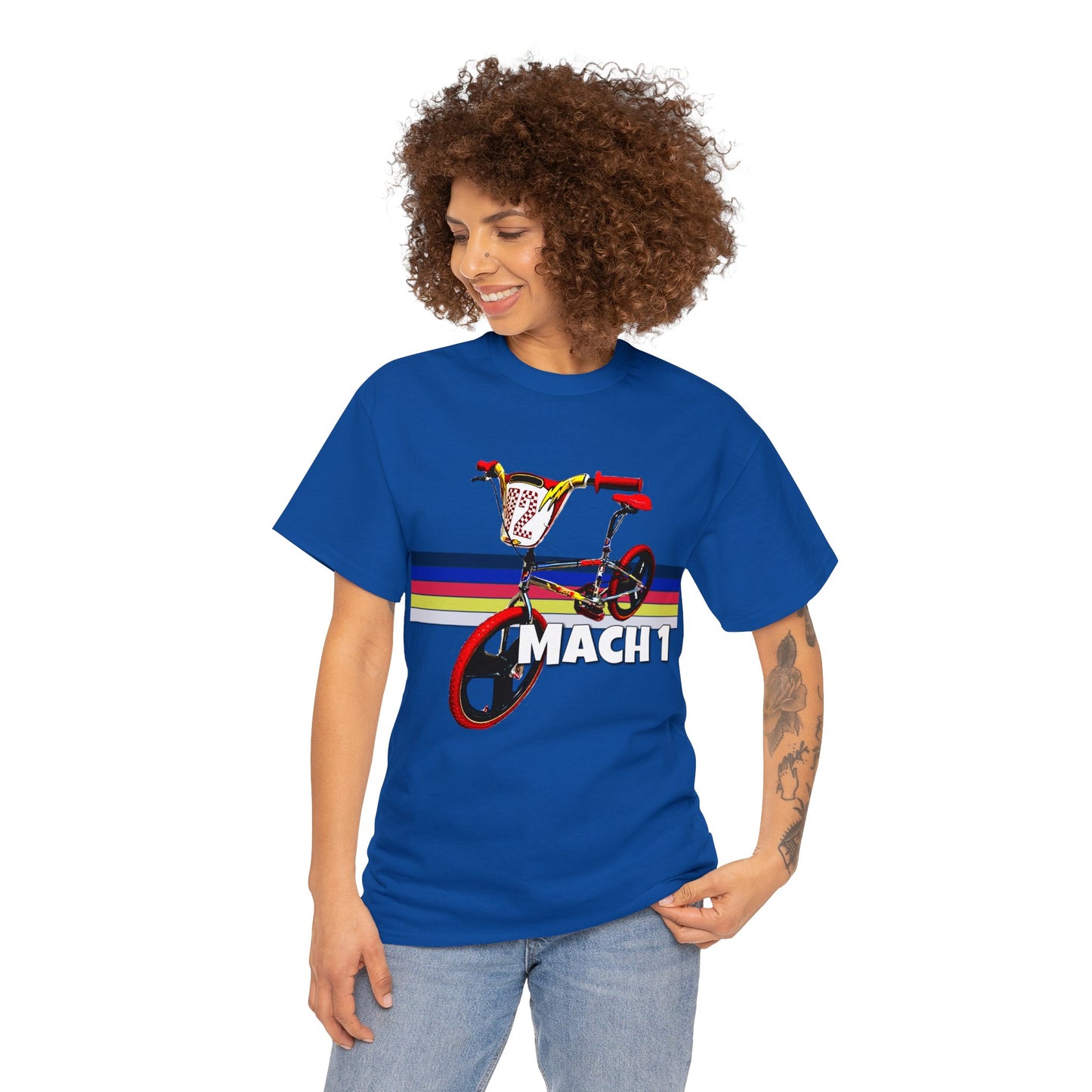 Mach 1 BMX Bike, GT, Old School BMX bicycle, vintage BMX Heavy Cotton Tee