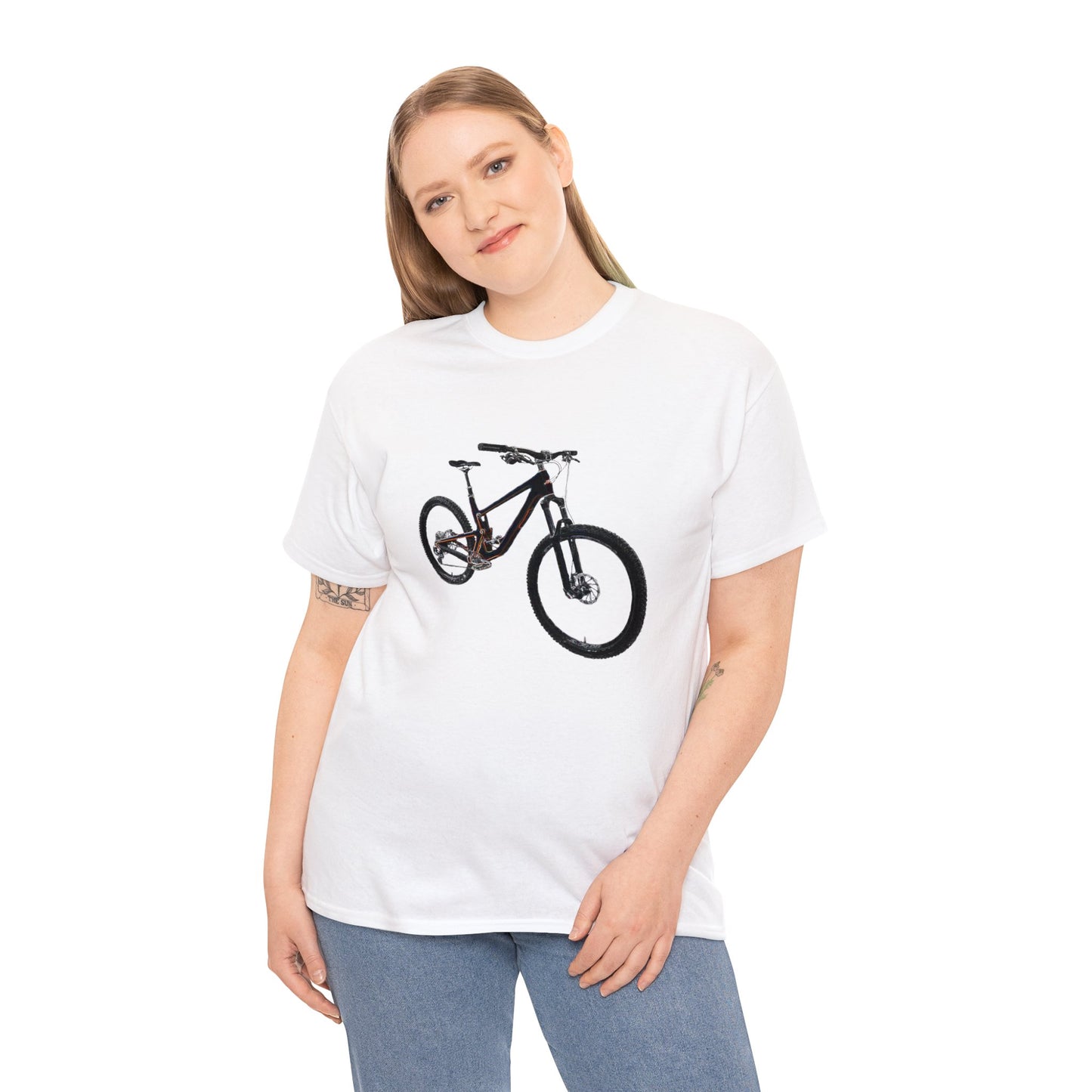 Mountain Bike, Mountain Biker, Full Suspension Mountain Bike, MTB Heavy Cotton Tee