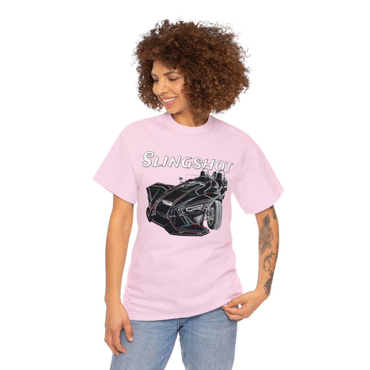 Sling Shot Three Wheel Car, Slingshot Convertible Heavy Cotton Tee