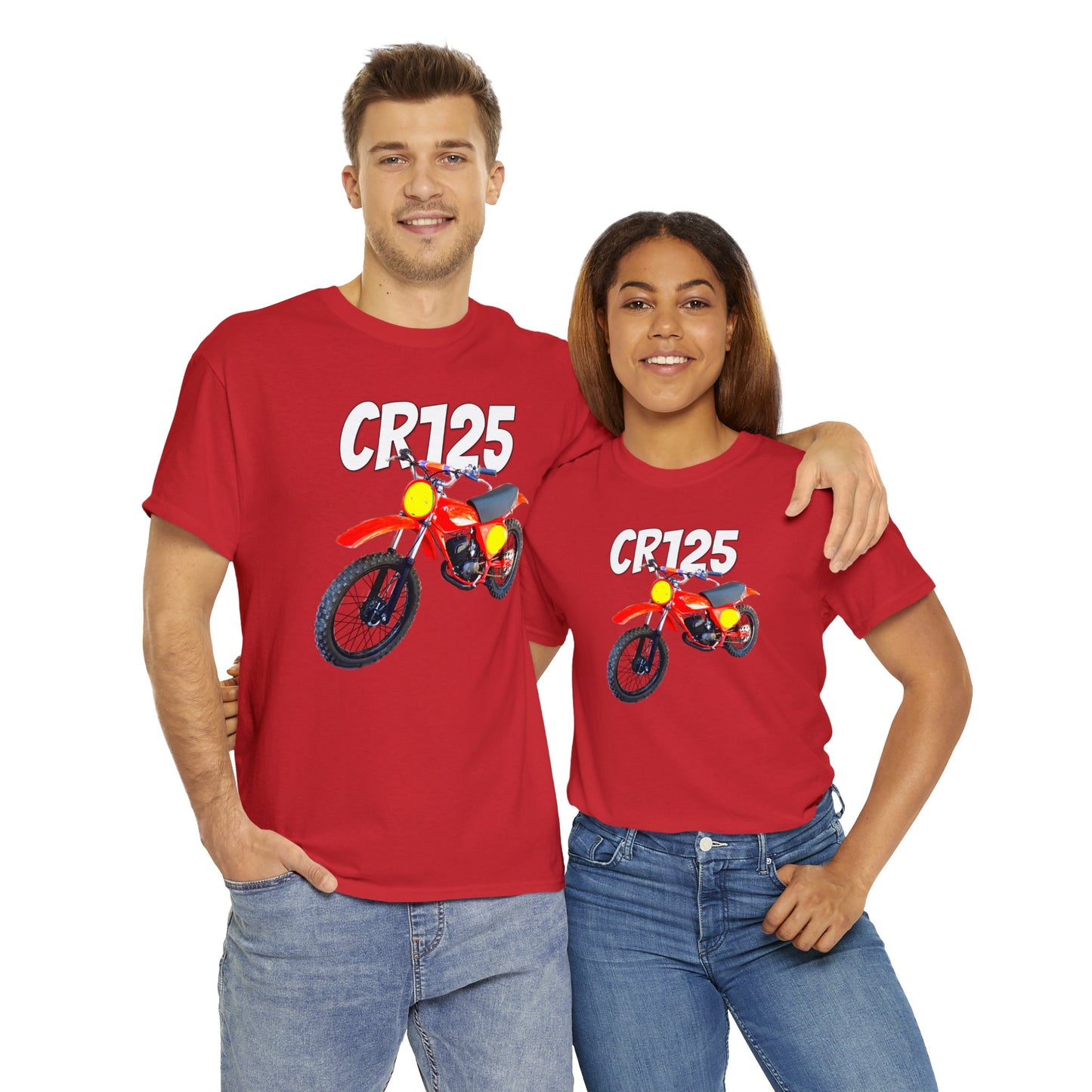Vintage Motocross Motorcycle CR125, 1970's Moto Cross Bike Heavy Cotton Tee