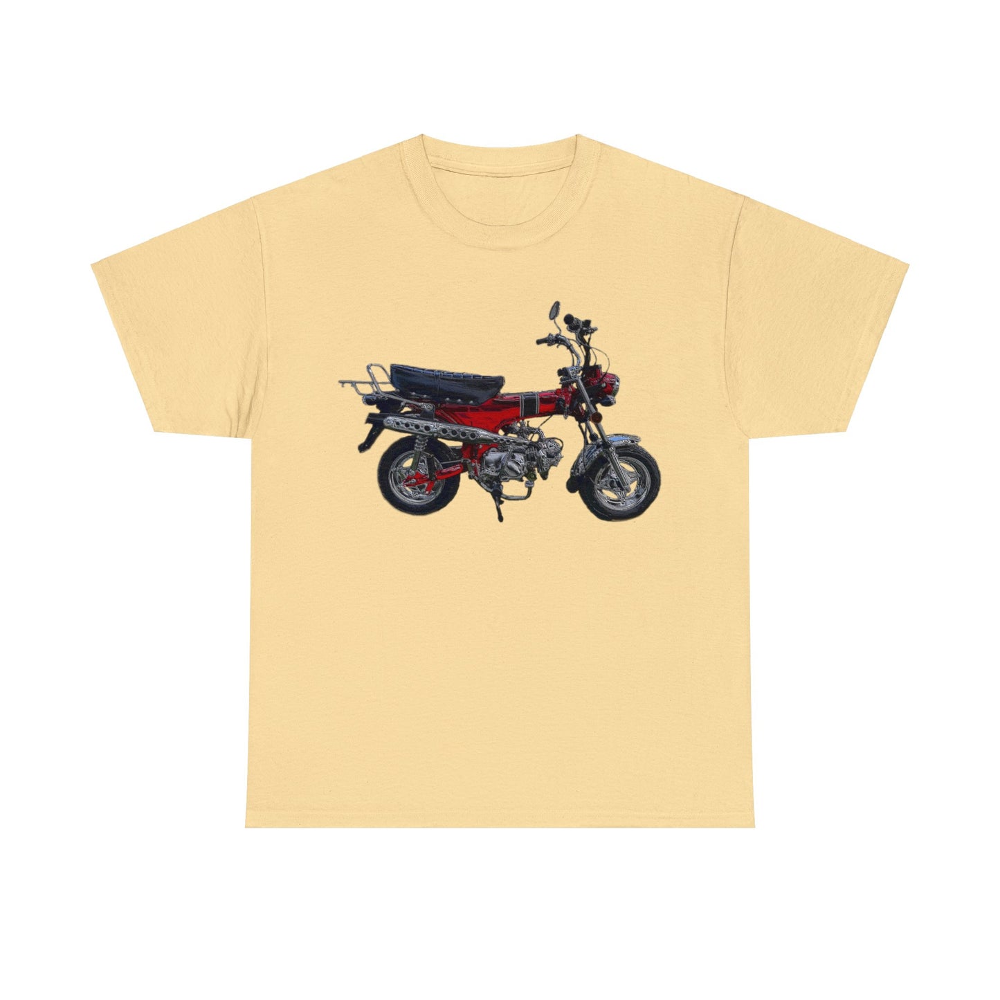 Trail 70 Mini BIke, Vintage Mini Bike, Retro Mini Bike Heavy Cotton Tee