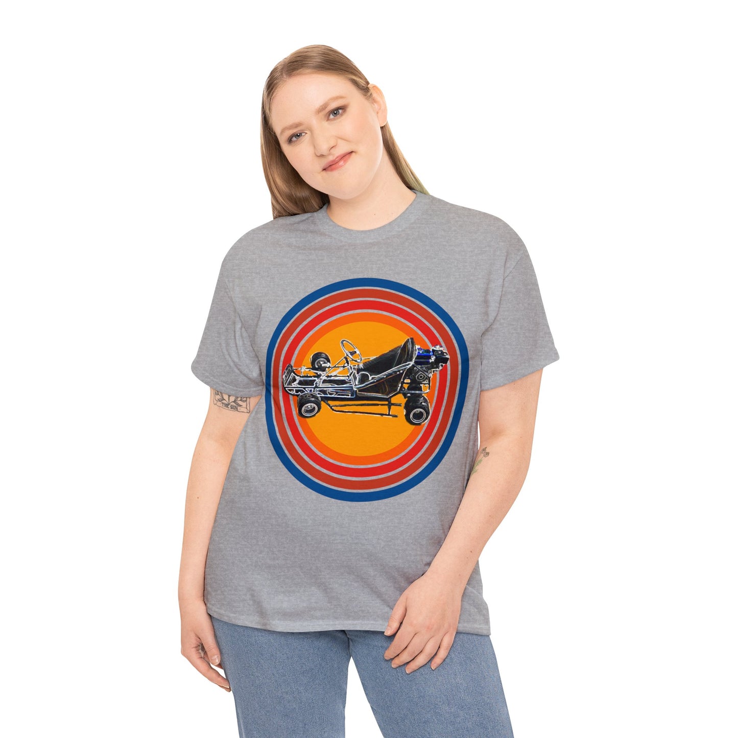 Go Cart. Vintage Go Kart, Retro Go Cart, Fast Go Cart Heavy Cotton Tee