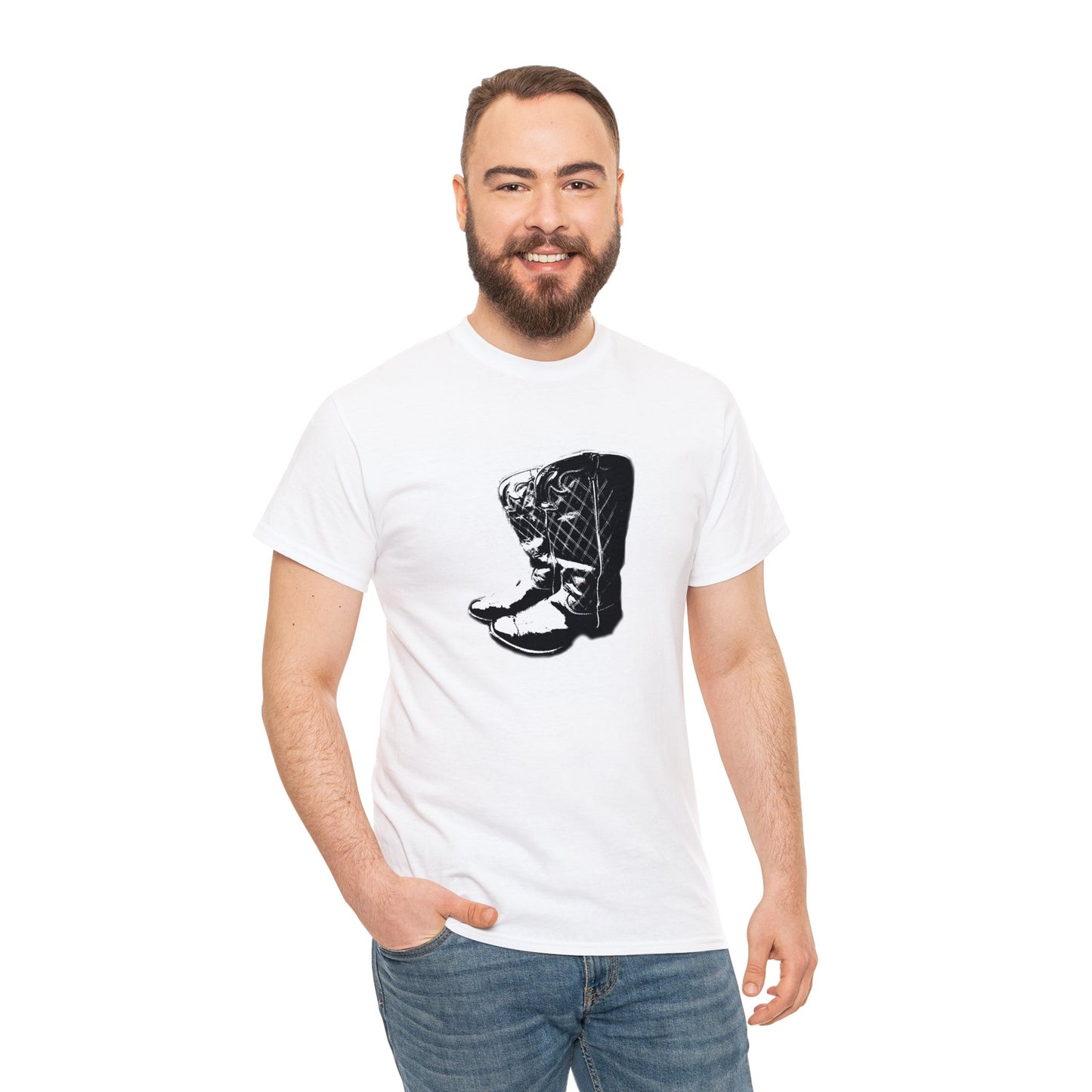 Vintage Cowboy Boots, Western Cowgirl Boots Heavy Cotton Tee