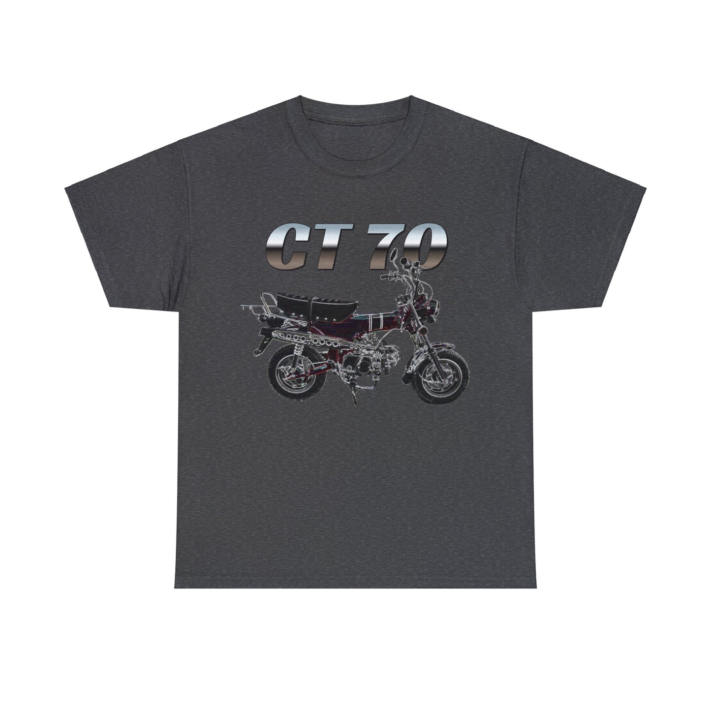 Trail 70 Mini BIke, Vintage Mini Bike, Retro Mini Bike Heavy Cotton Tee