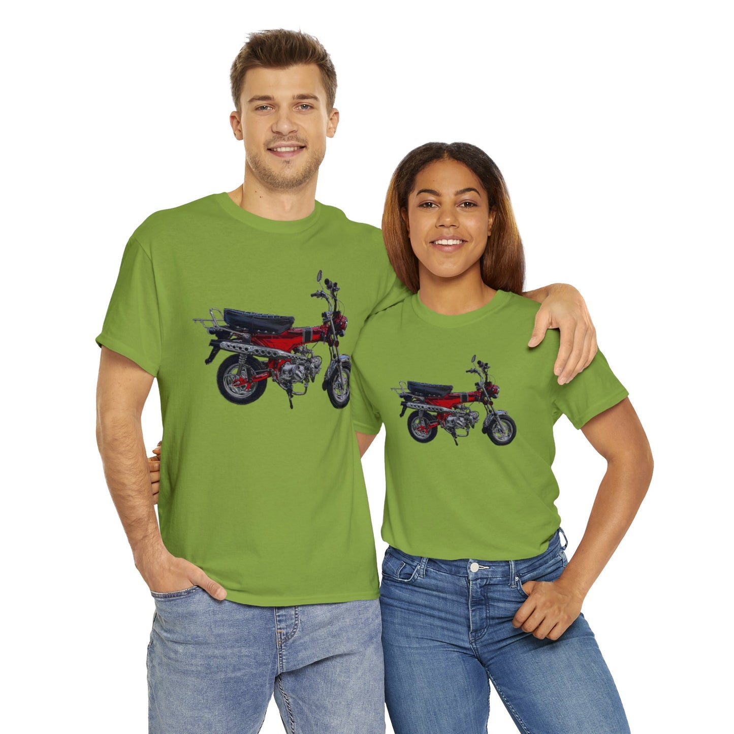 Trail 70 Mini BIke, Vintage Mini Bike, Retro Mini Bike Heavy Cotton Tee
